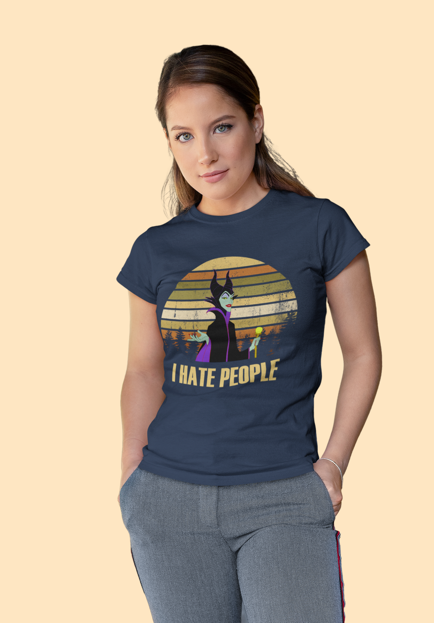 Disney Maleficent Vintage T Shirt, I Hate People Shirt, Disney Villains Tshirt