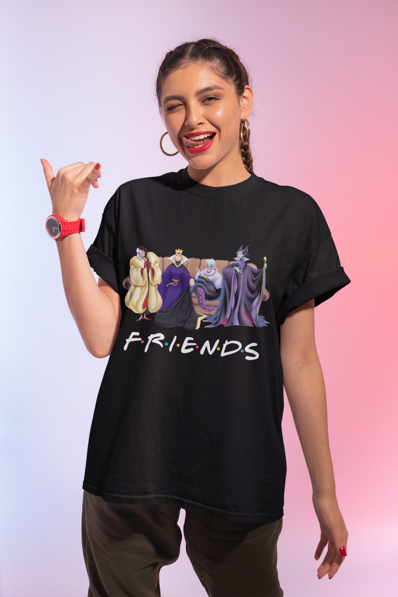 Disney Maleficent T Shirt, Cruella De Vil The Queen Ursula Maleficent Tshirt, Friends Shirt, Disney Villains Tshirt
