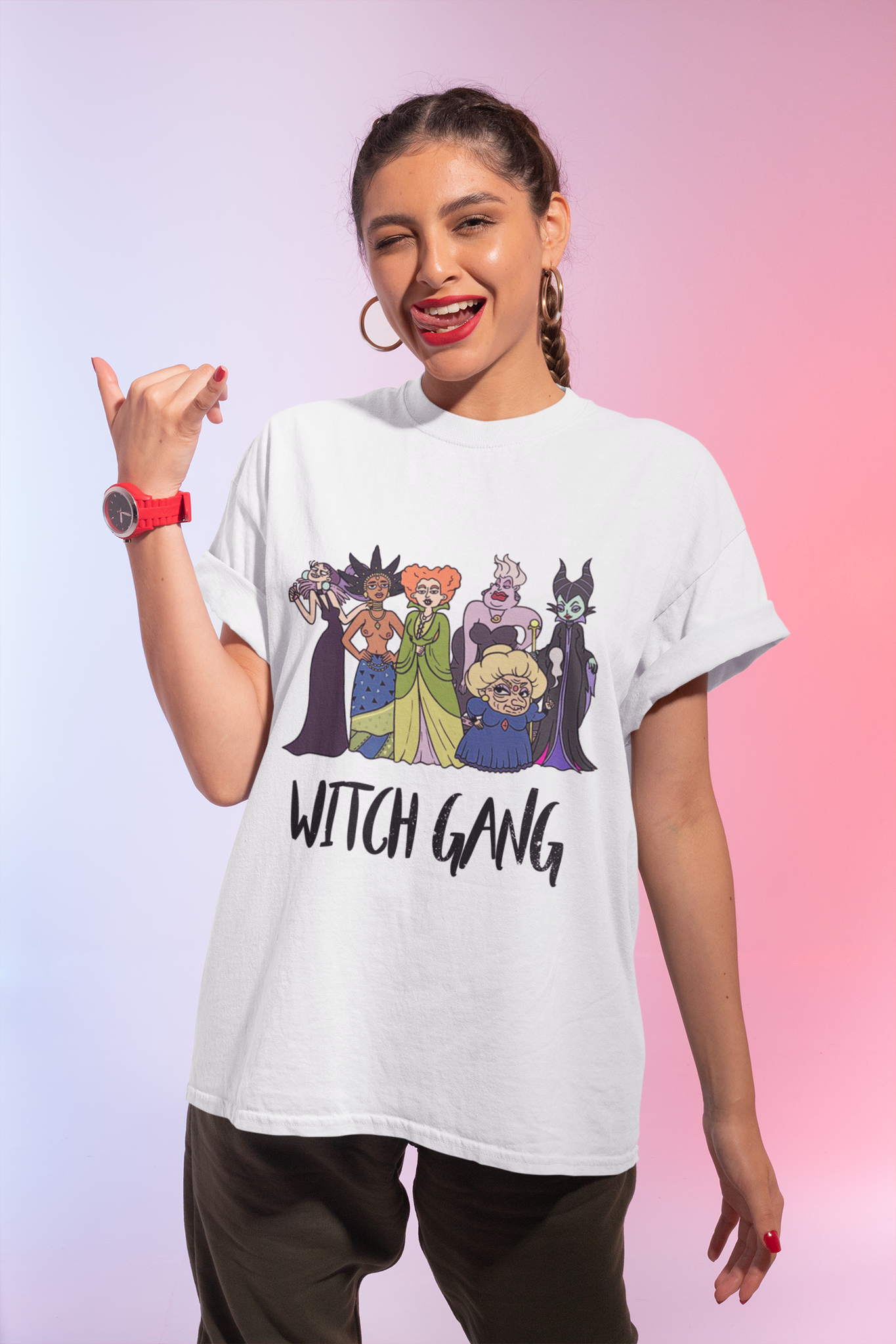 Disney Maleficent T Shirt, Disney Villains T Shirt, Ursula Yubaba Maleficent Red Queen Tshirt, Witch Gang Shirt