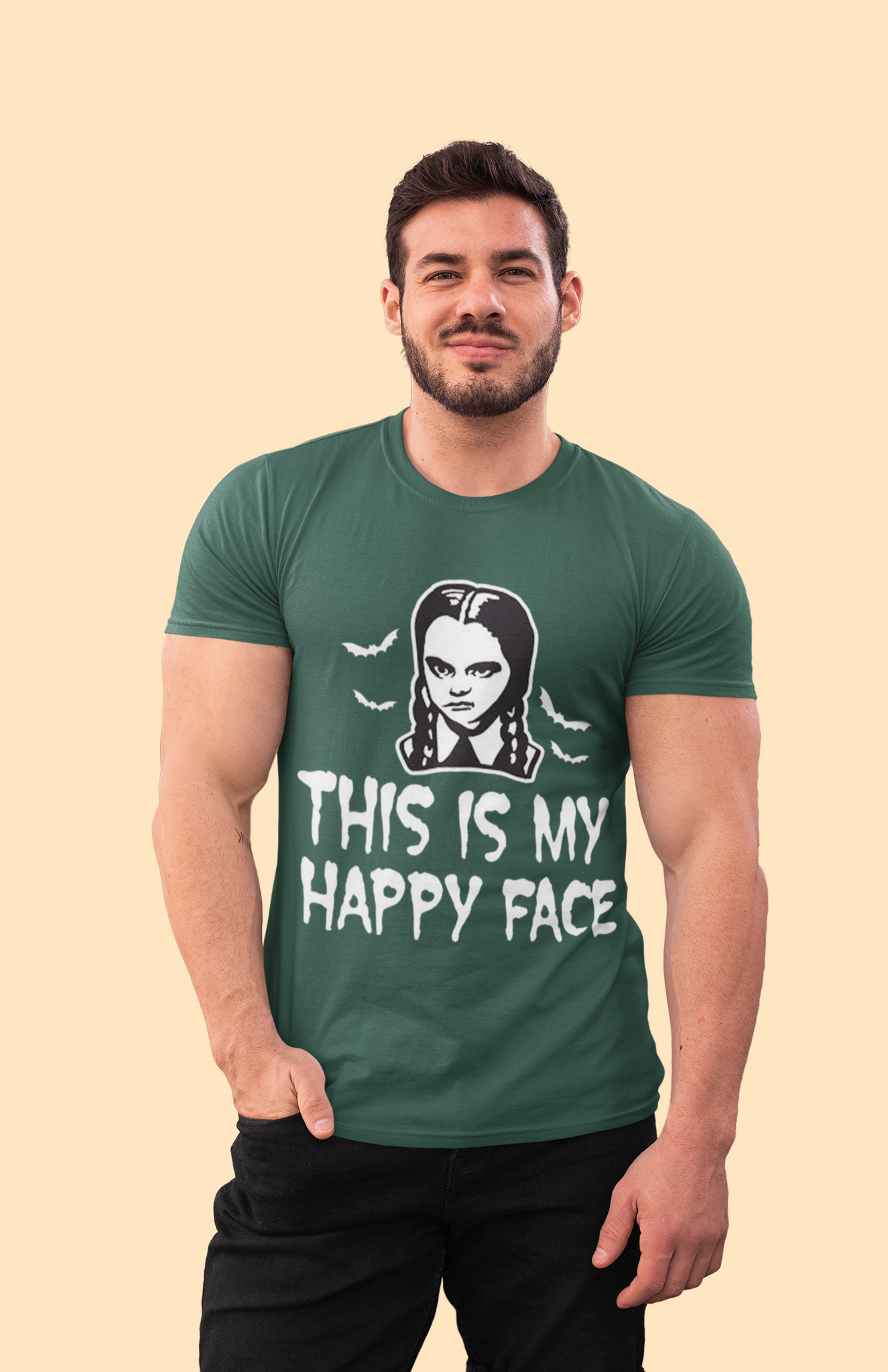 Addams Family T Shirt, Wednesday Addams T Shirt, This Is My Happy Face Tshirt, Halloween Gifts