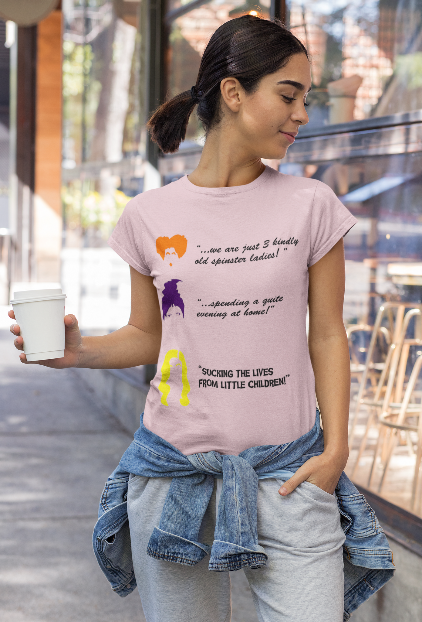 Hocus Pocus Tshirt, Sanderson Sisters Quote T Shirt, We Are Just 3 Kindly Old Spinster Ladies Shirt, Halloween Gifts