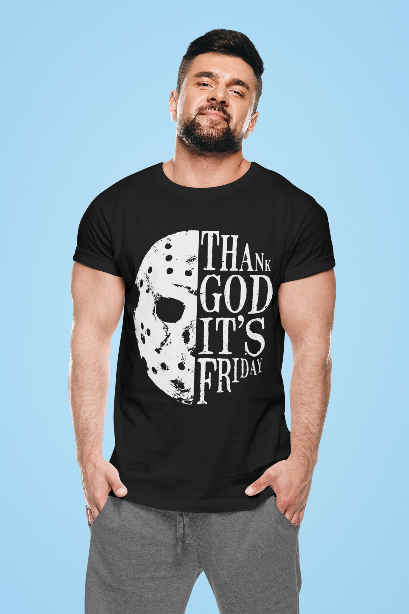 Friday 13th T Shirt, Jason Voorhees Mask T Shirt, Thank God Its Friday Tshirt, Halloween Gifts