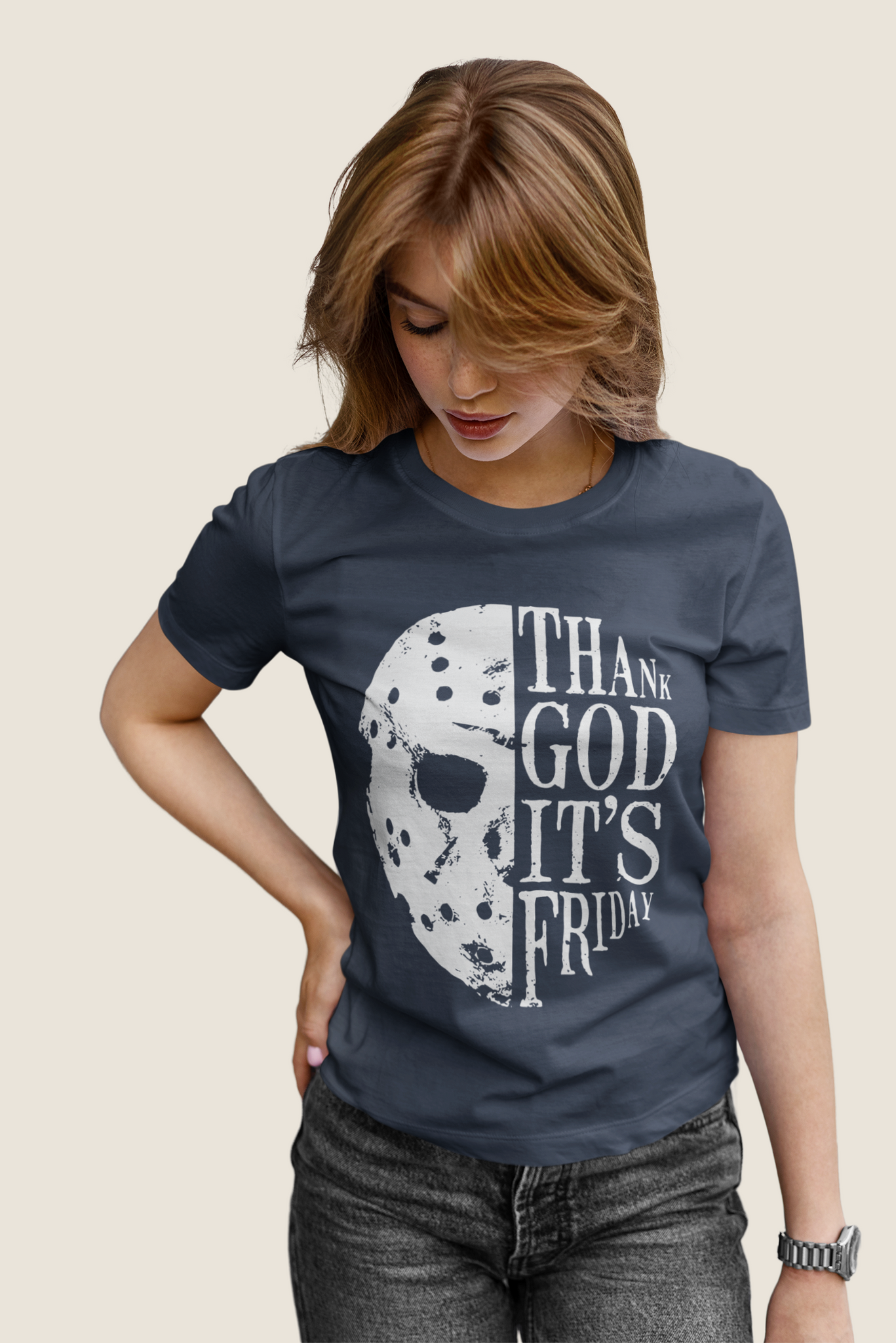 Friday 13th T Shirt, Thank God Its Friday Tshirt, Jason Voorhees Mask T Shirt, Halloween Gifts