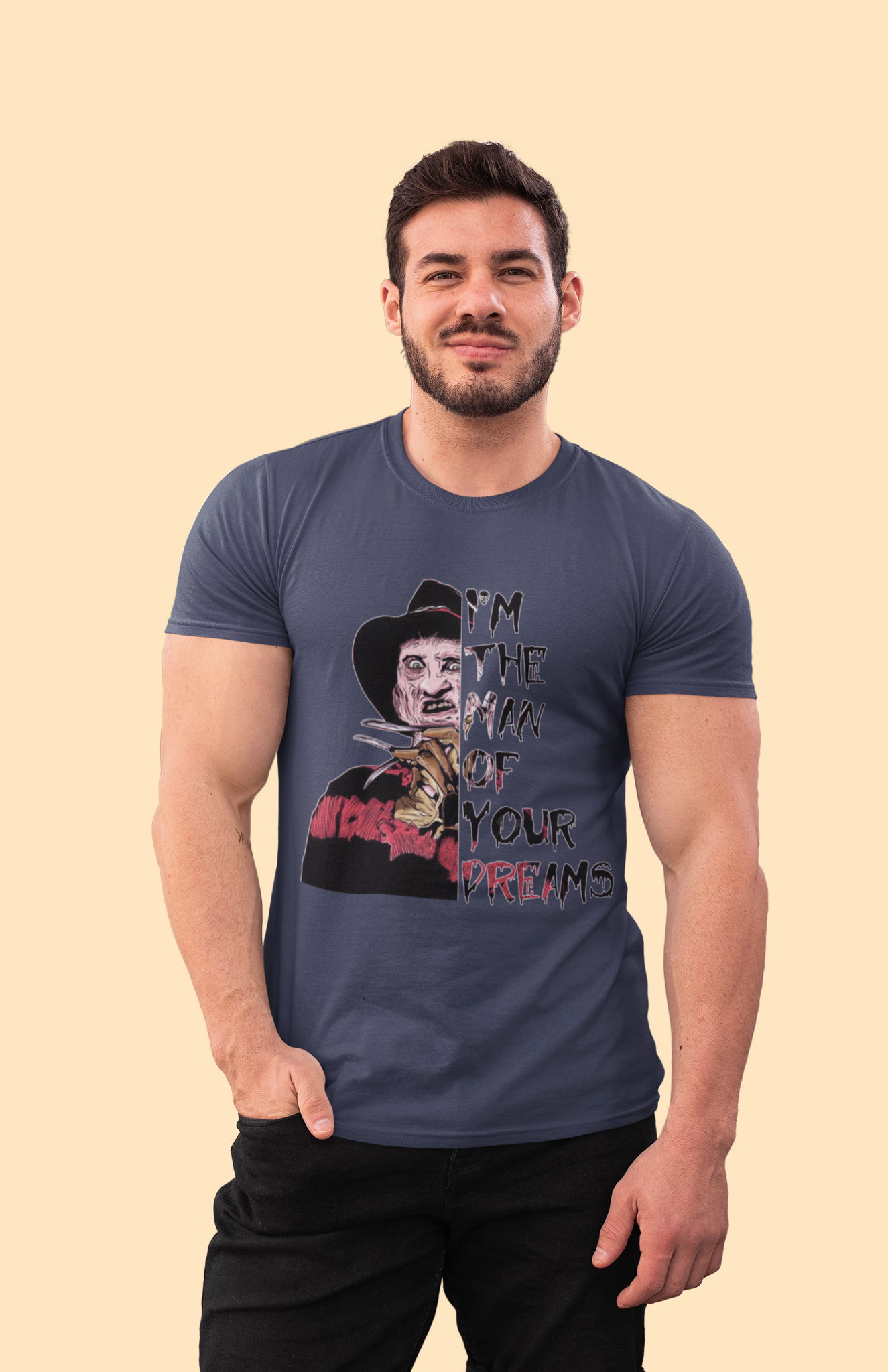 Nightmare On Elm Street T Shirt, Im The Man Of Your Dreams Tshirt, Freddy Krueger T Shirt, Halloween Gifts