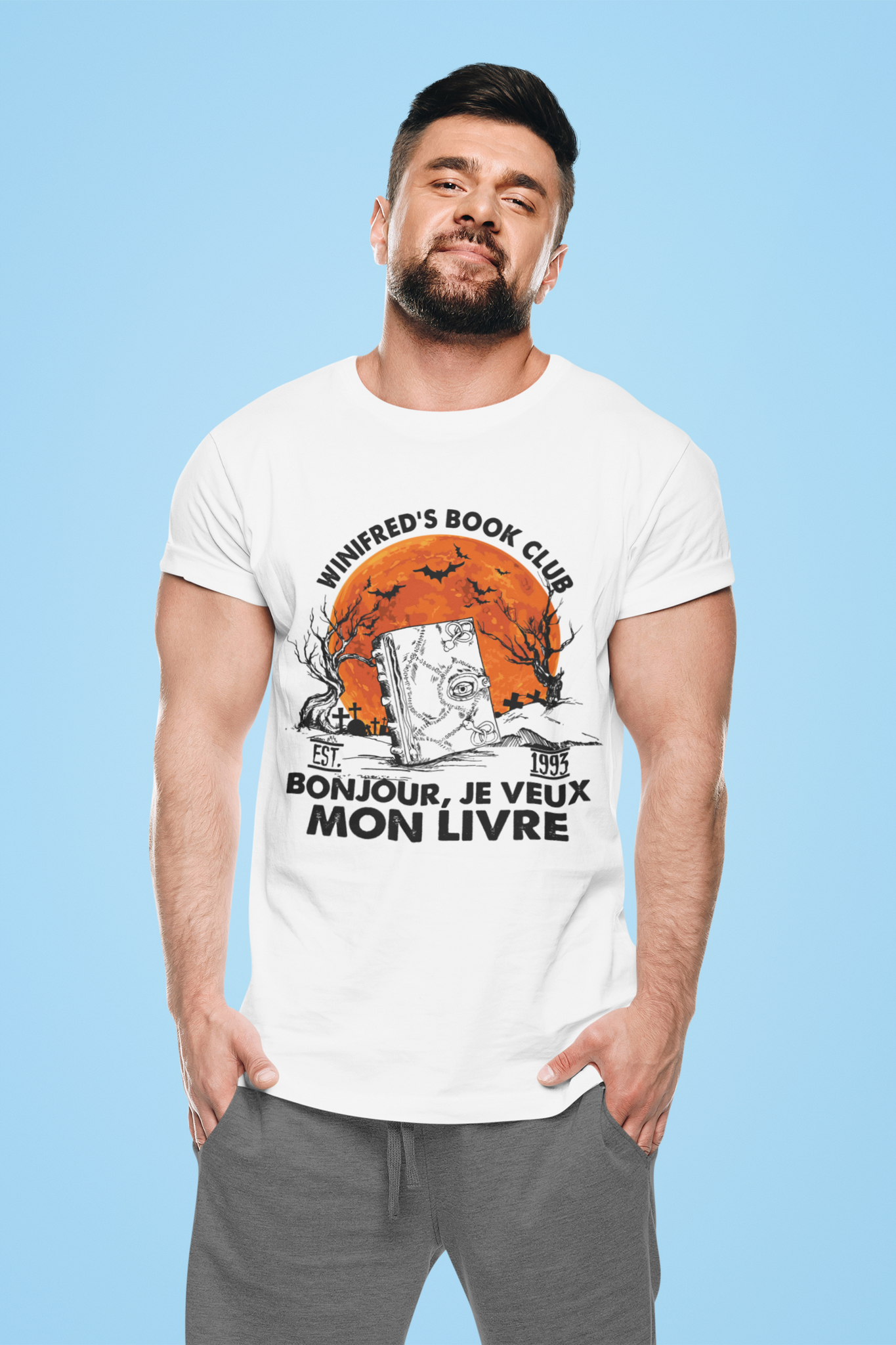 Hocus Pocus T Shirt, Winifreds Book Club Tshirt, Bonjour Je Veux Mon Livre Shirt, Halloween Gifts