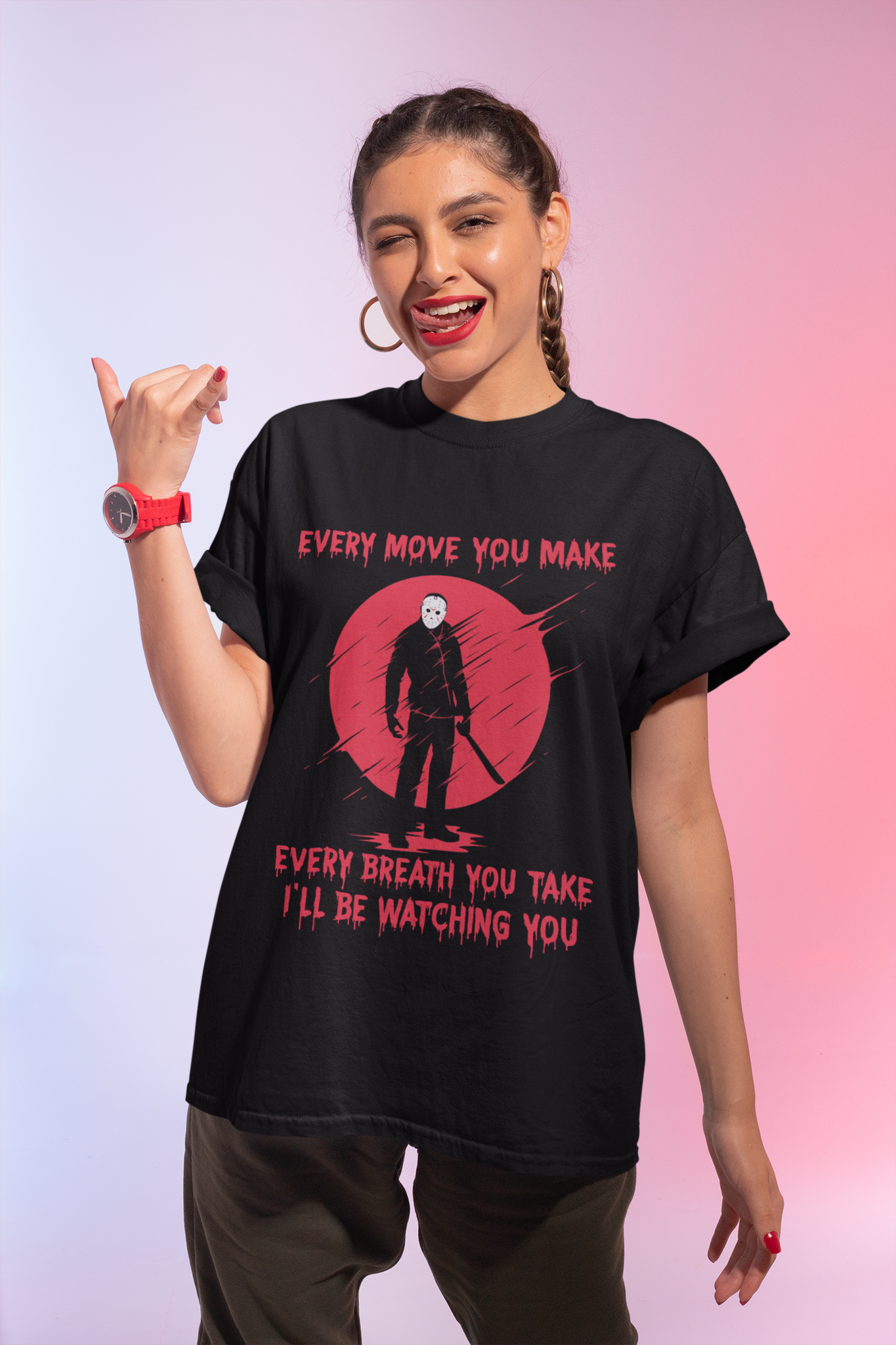 Friday 13th T Shirt, Jason Voorhees T Shirt, Every Move You Make Breath You Take Ill Be Watching You Tshirt, Halloween Gifts