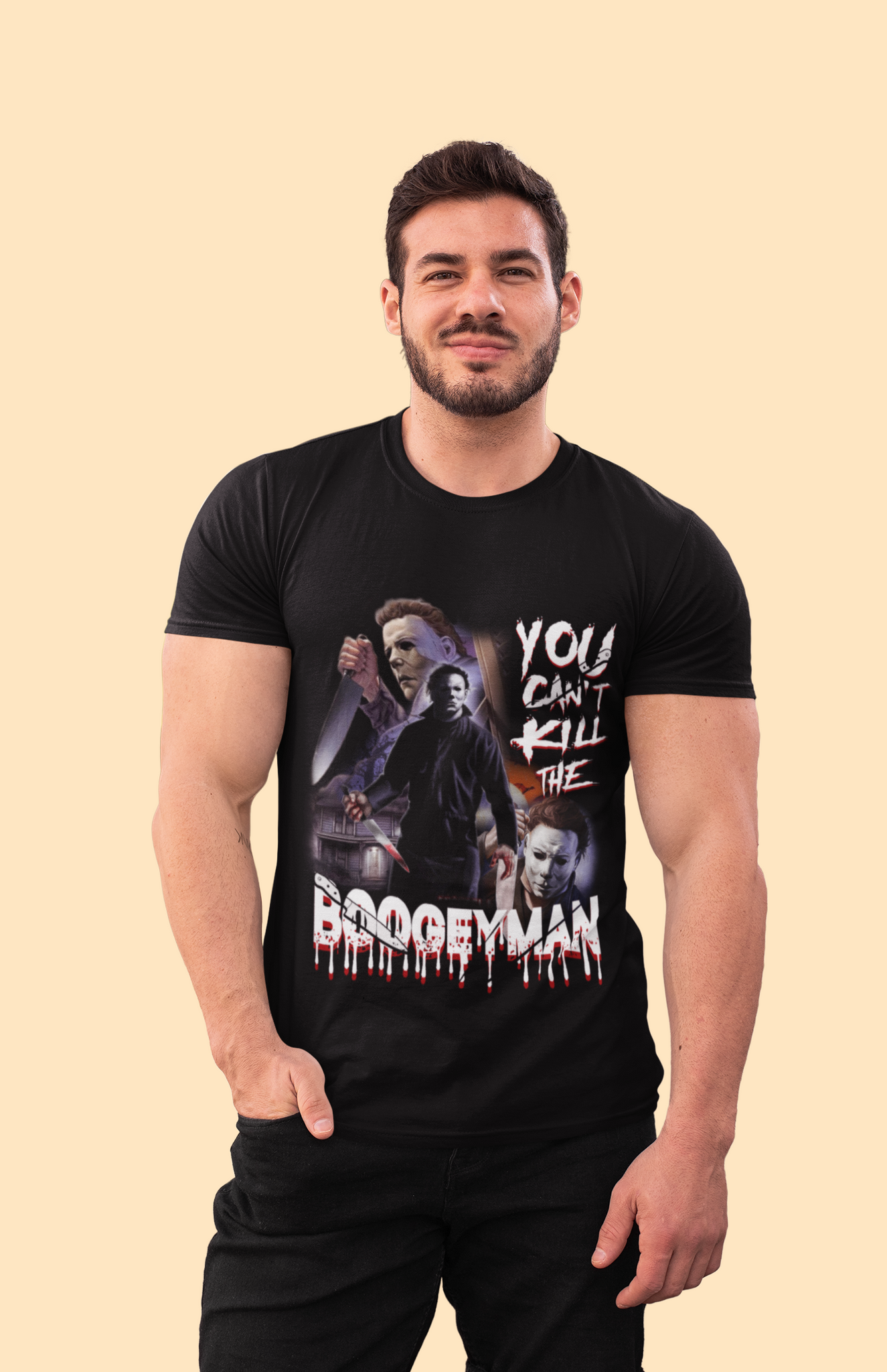Horror Movie Characters T Shirt, You Cant Kill The Boogeyman Tshirt, Michael Myers T Shirt, Halloween Gifts