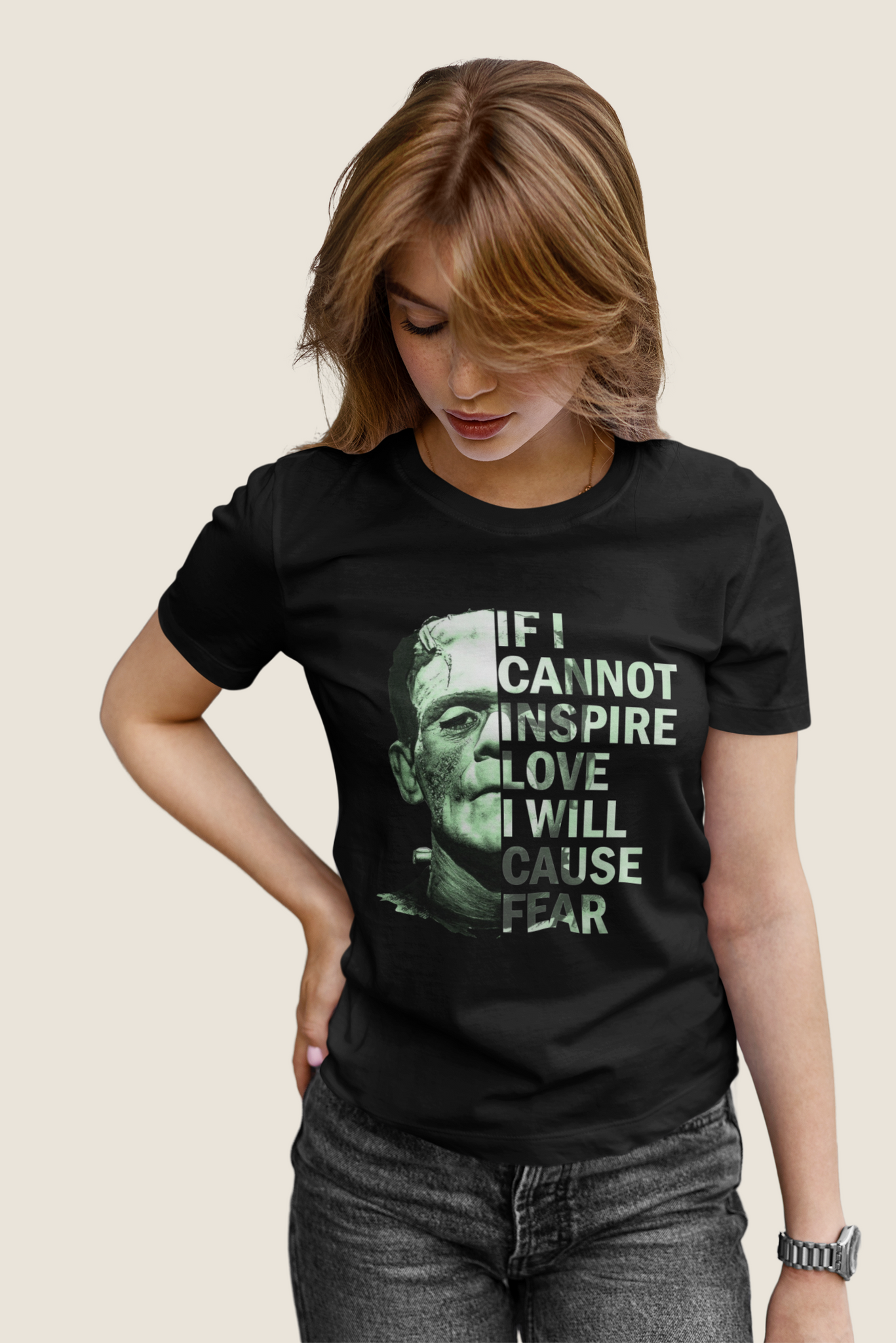 Frankenstein T Shirt, The Monster Frankenstein Face T Shirt, If I Cannot Inspire Love, Halloween Gifts