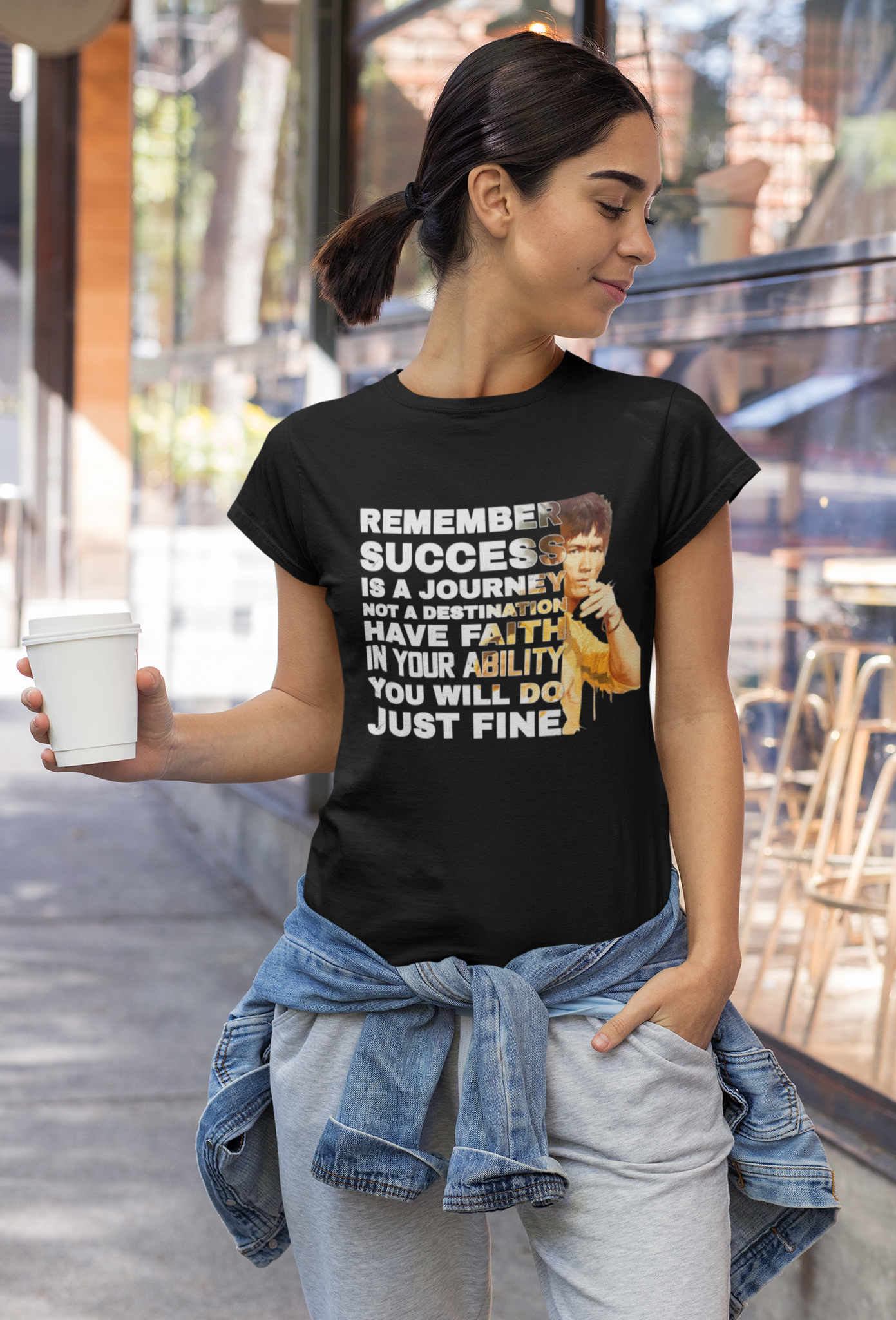 Bruce Lee T Shirt, Remember Success Is A Journey Not A Destination Tshirt
