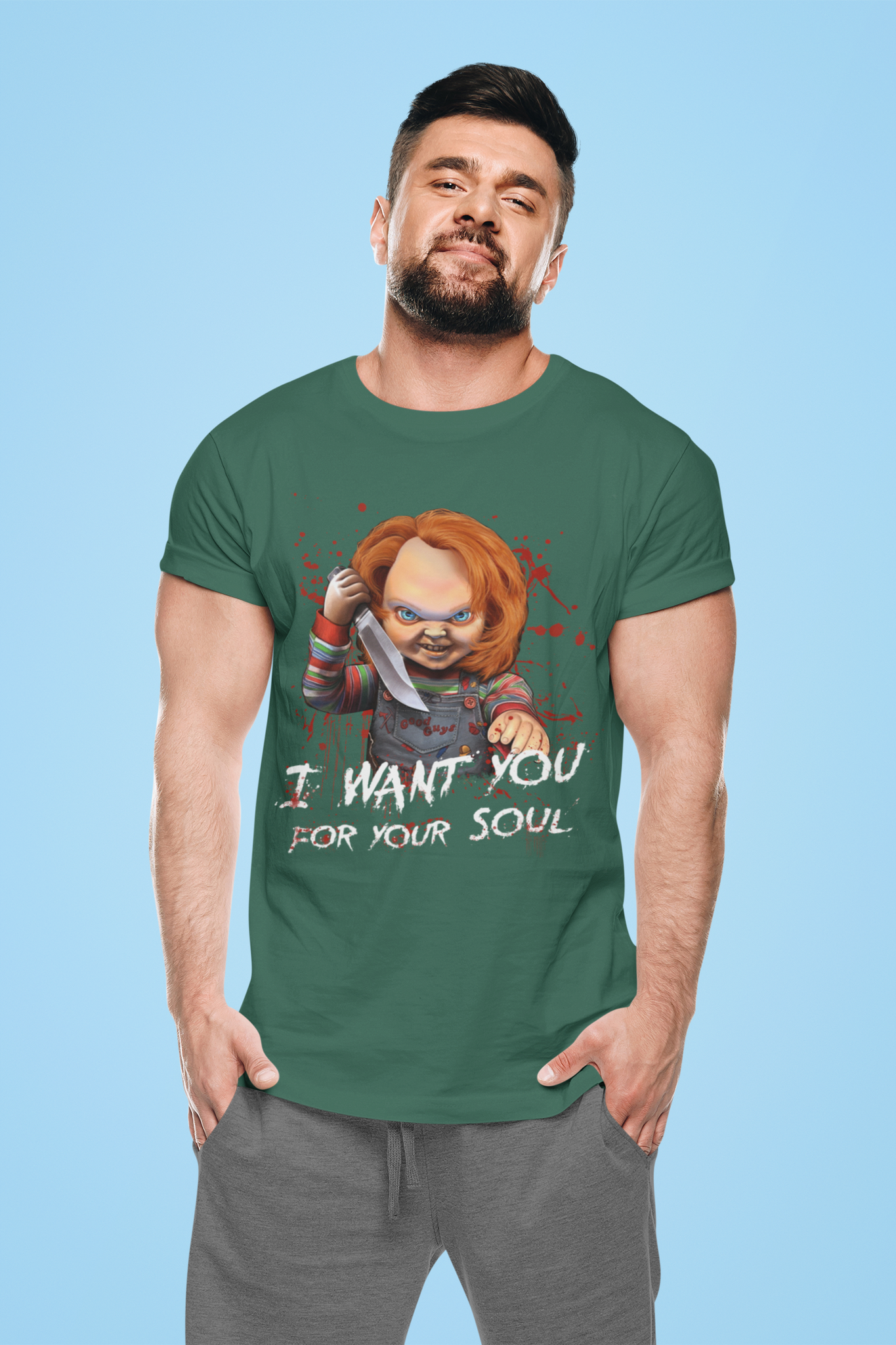 Chucky T Shirt, I Want You For Your Soul T Shirt, Horror Character Shirt, Halloween Gifts