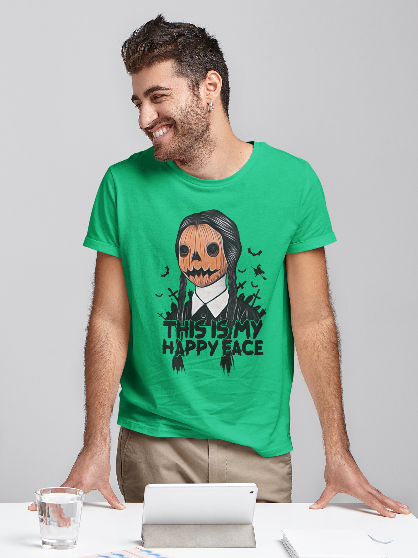Addams Family T Shirt, Wednesday Addams T Shirt, This Is My Happy Face Tshirt, Halloween Gift