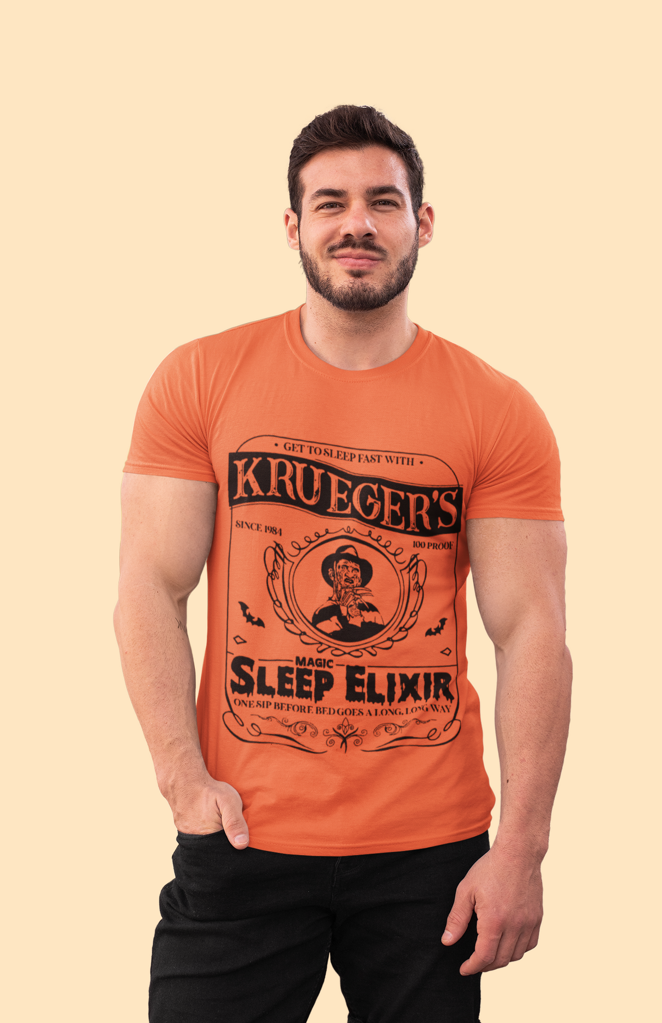 Nightmare On Elm Street T Shirt, Freddy Krueger T Shirt, Get To Sleep Fast With Krueger Tshirt, Halloween Gifts