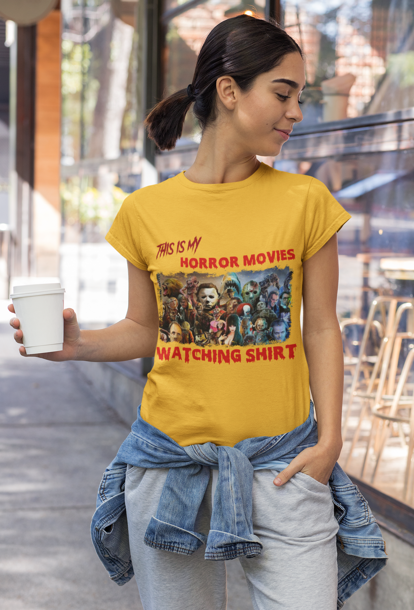 Horror Movie Characters T Shirt, This Is My Horror Movies Watching Shirt, Chucky Pennywise Voorhees T Shirt, Halloween Gifts