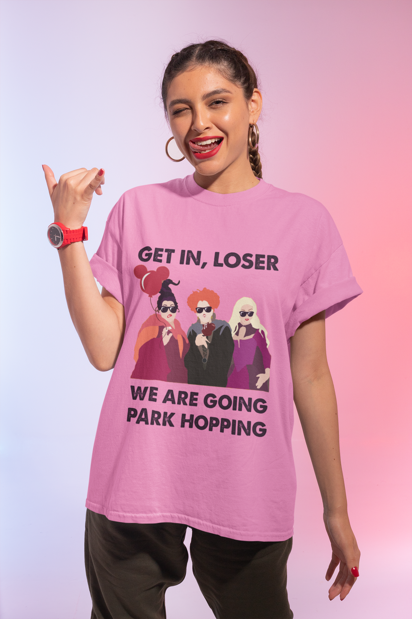 Hocus Pocus Tshirt, Sanderson Sisters T Shirt, Get In Loser We Are Going Park Hopping Shirt, Halloween Gifts