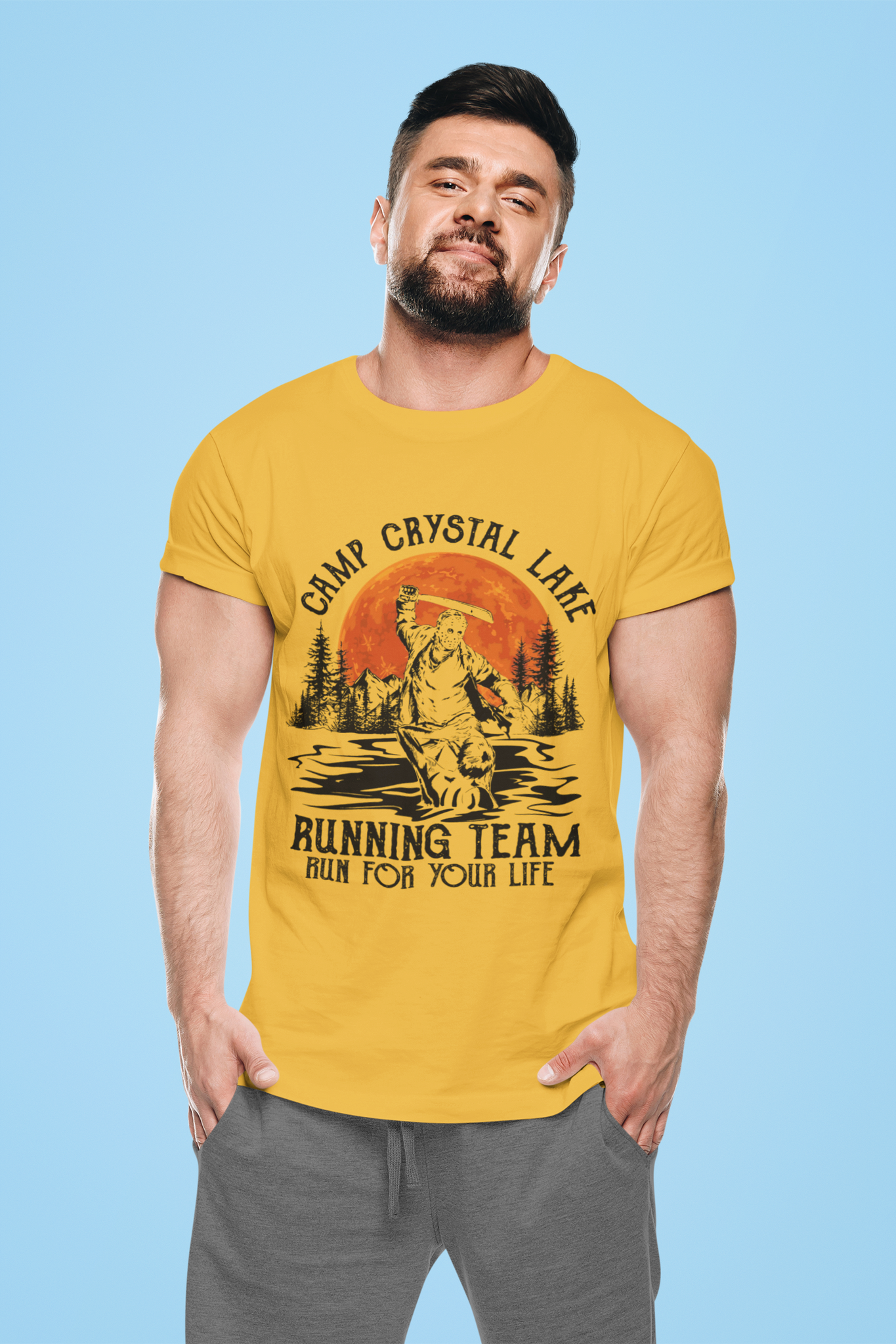 Friday 13th T Shirt, Camp Crystal Lake Running Team Tshirt, Jason Voorhees T Shirt, Halloween Gifts