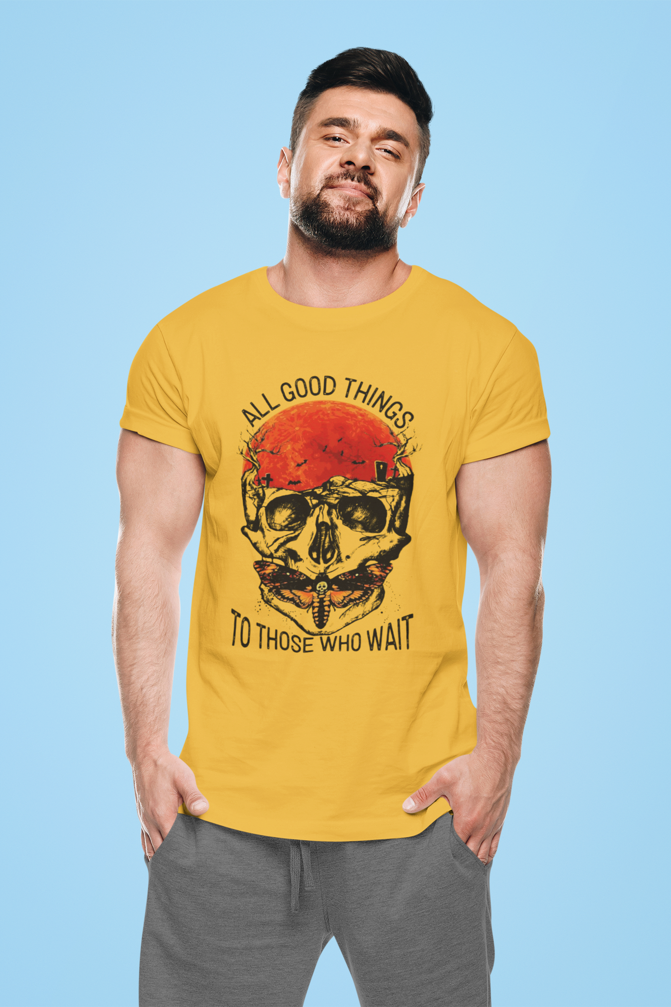 Silence Of The Lamb T Shirt, Skull Buffalo Bills Body Lotion Tshirt, All Good Things To Those Who Wait Shirt, Halloween Gifts