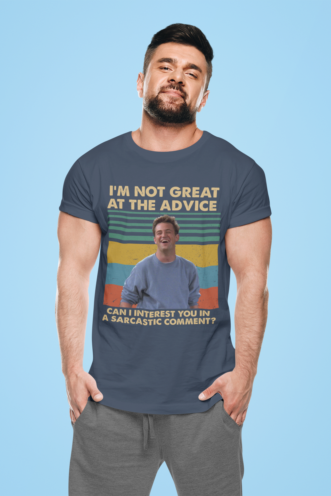 Friends TV Show Vintage T Shirt, Chandler T Shirt, Im Not Great At The Advice Tshirt, Friends Shirt