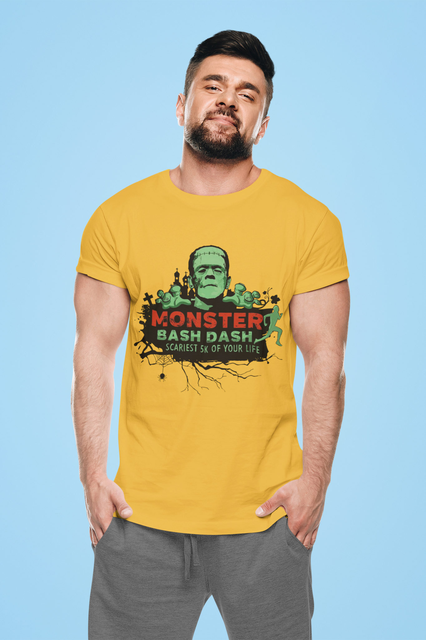 Frankenstein T Shirt, The Monster T Shirt, Monster Bash Dash Tshirt, Halloween Gifts