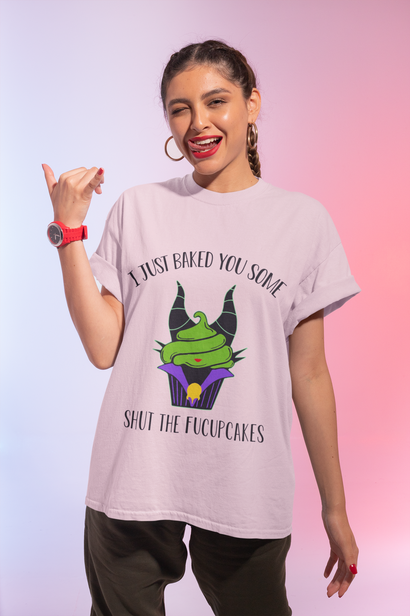 Disney Maleficent T Shirt, I Just Baked You Some Shut The Fucupcakes Tshirt, Disney Villains Shirt