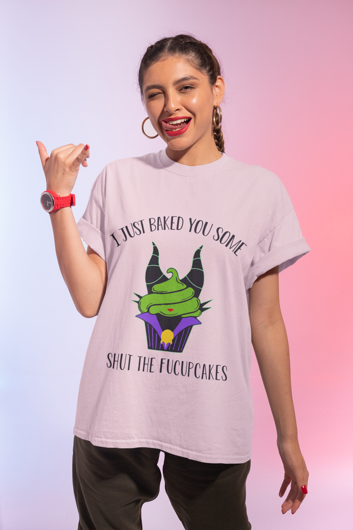 Disney Maleficent T Shirt, Disney Villains T Shirt, I Just Baked You Some Shut The Fucupcakes Tshirt