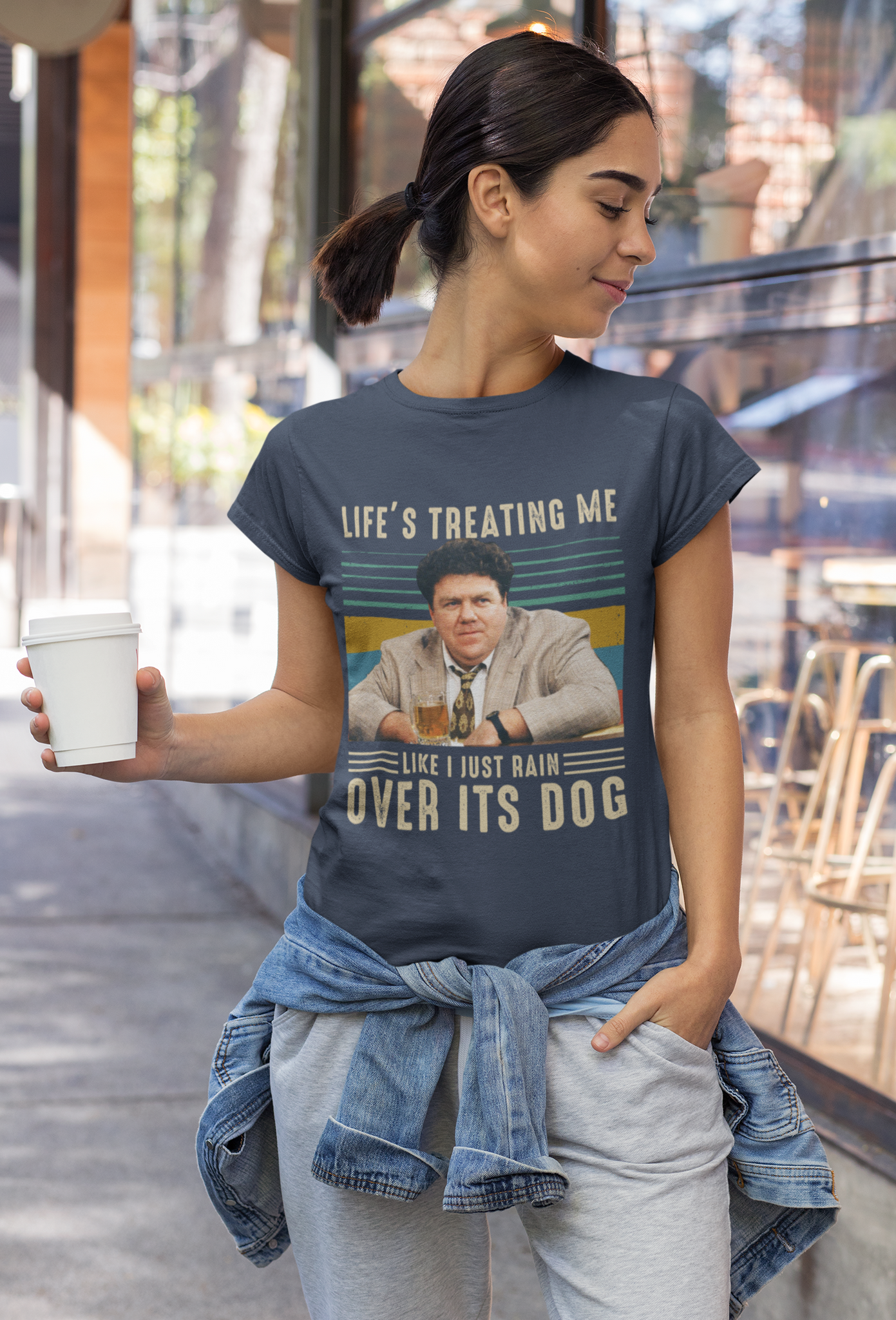 Cheers Vintage T Shirt, Lifes Treating Me Like I Just Rain Over Its Dog Tshirt, Norm Peterson T Shirt