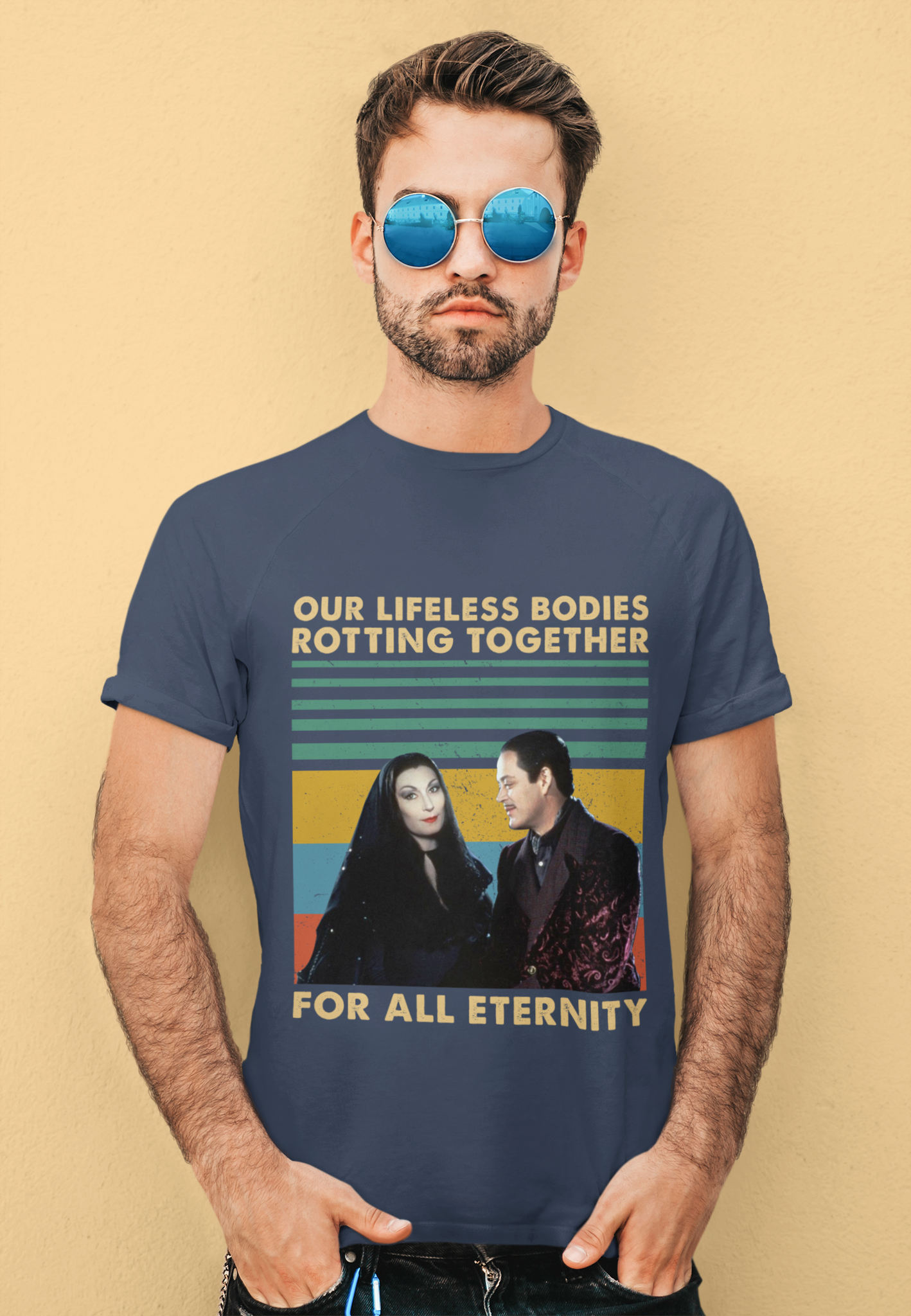 Addams Family Vintage T Shirt, Morticia Gomez Addams T shirt, Our Lifeless Bodies Rotting Together For All Eternity Shirt, Halloween Gifts