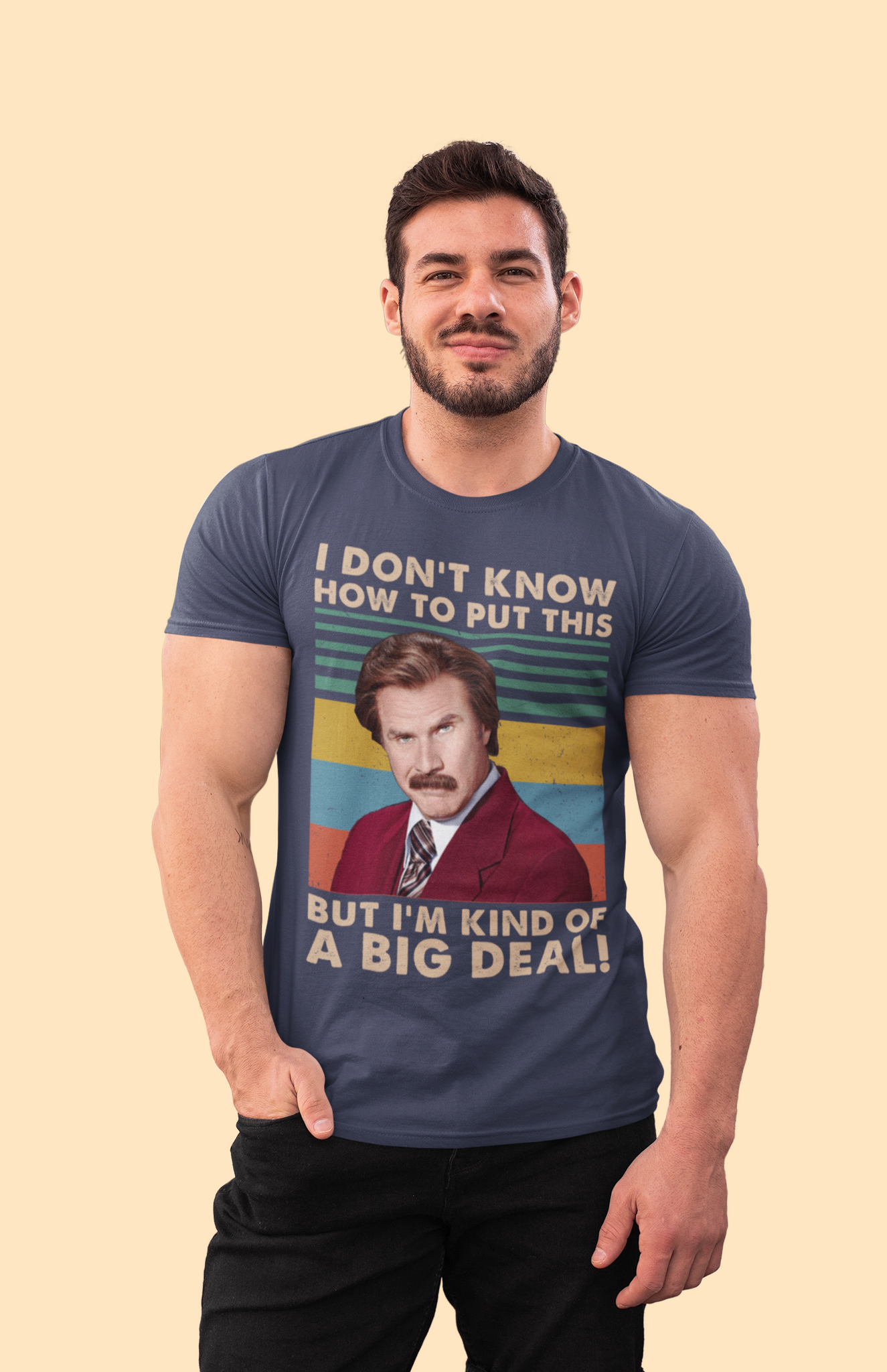 Anchorman Vintage T Shirt, Ron Burgundy T Shirt, I Dont Know How To Put This Tshirt