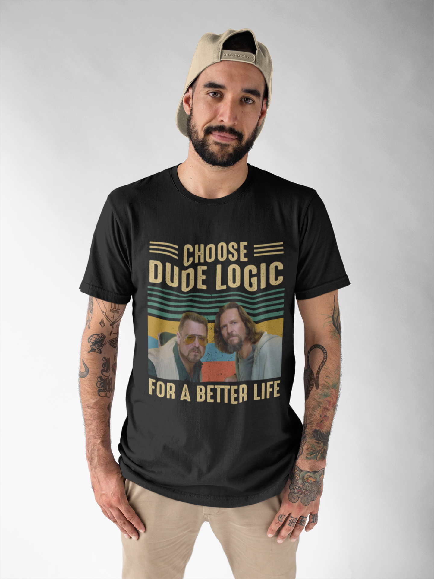 The Big Lebowski T Shirt, The Dude Walter Sobchak T Shirt, Choose Dude Logic For A Better Life Tshirt