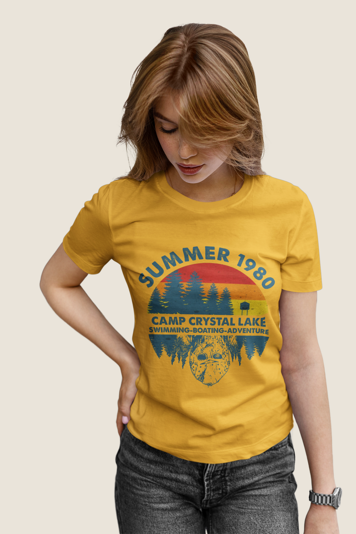 Friday 13th Vintage T Shirt, Summer 1980 Camp Crystal Lake Tshirt, Jason Voorhees T Shirt, Halloween Gifts