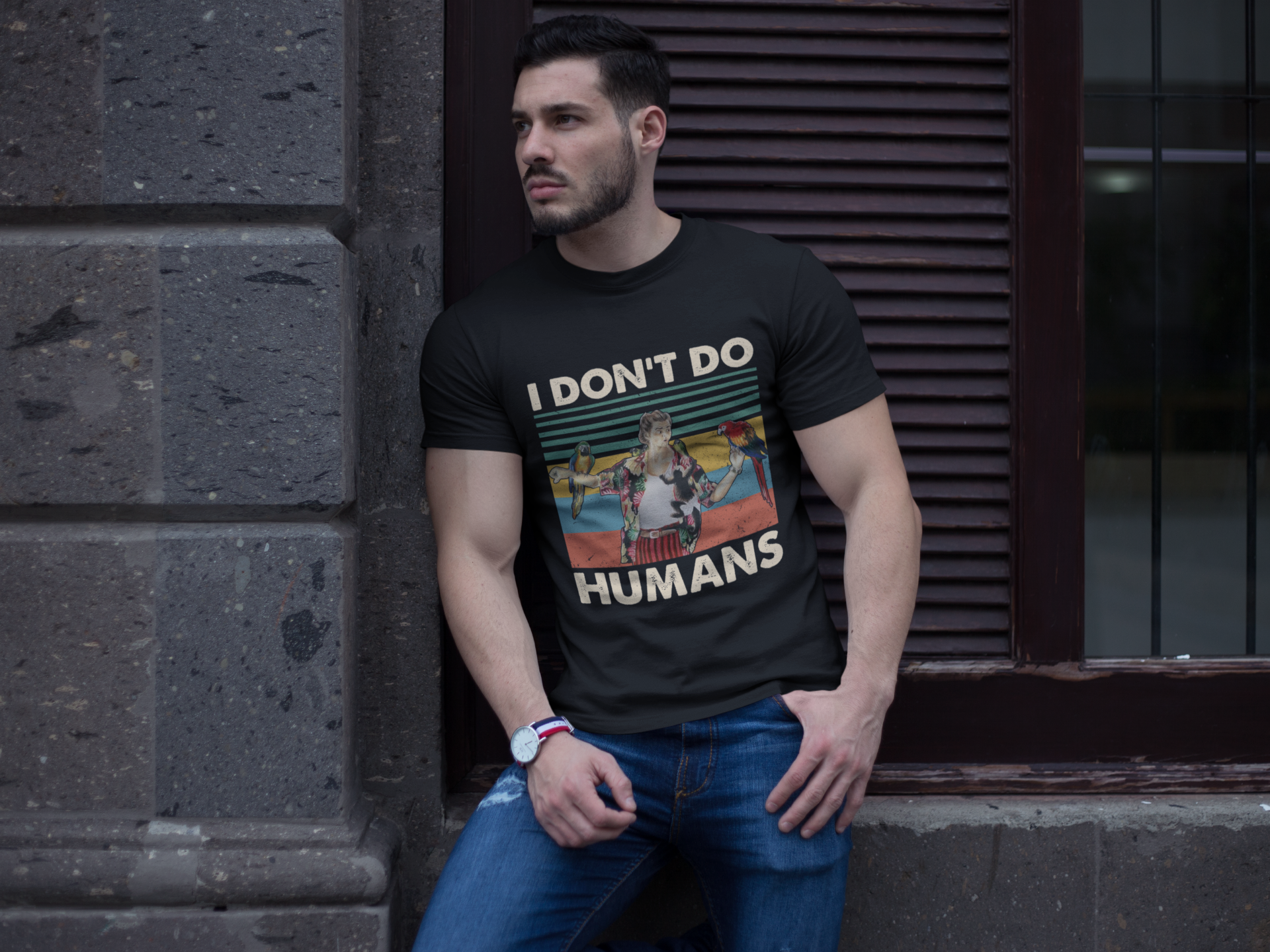 Ace Ventura Pet Detective Vintage T Shirt, Ace Ventura Poncho Parrot T Shirt, I Dont Do Humans Tshirt