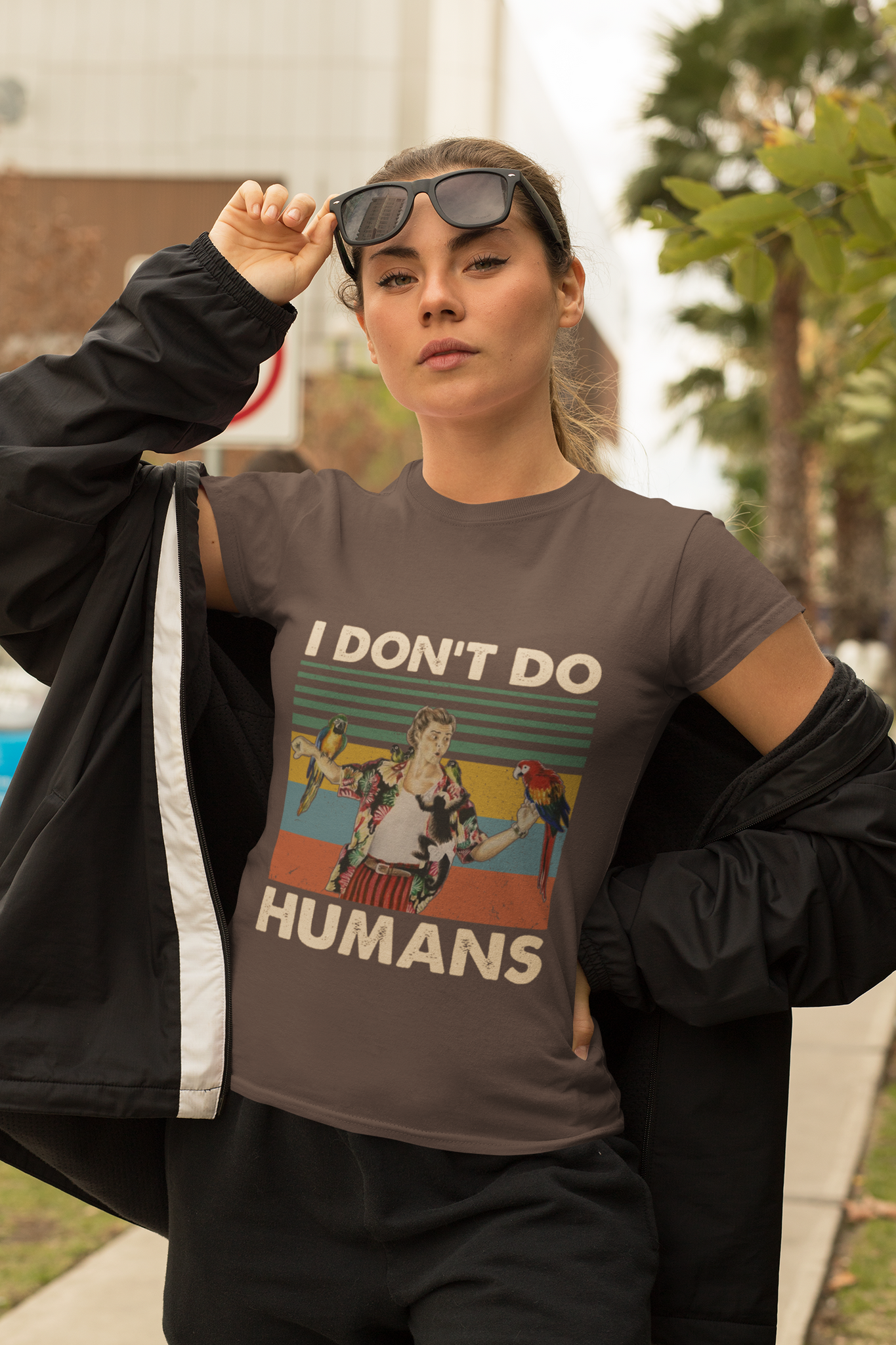 Ace Ventura Pet Detective T Shirt, Ace Ventura Poncho Parrot T Shirt, I Dont Do Humans Tshirt