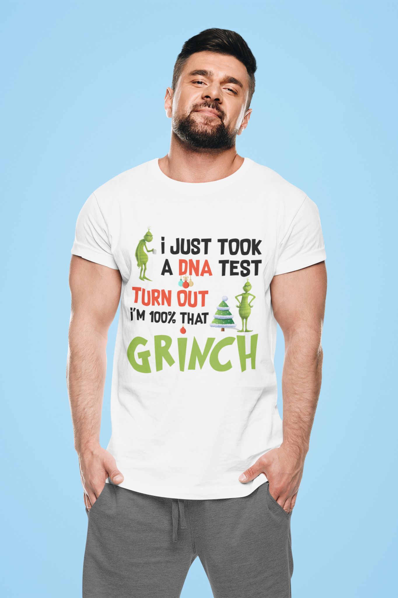 Grinch Tshirt, I Just Took A DNA Test Turn Out Im 100% That Grinch T Shirt, Christmas Gifts