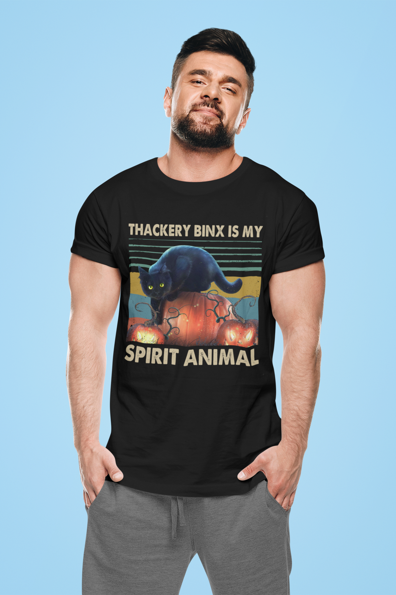 Hocus Pocus T Shirt, Thackery Binx Is My Spirit Animal Shirt, Thackery Binx Pumpkin Tshirt, Halloween Gifts