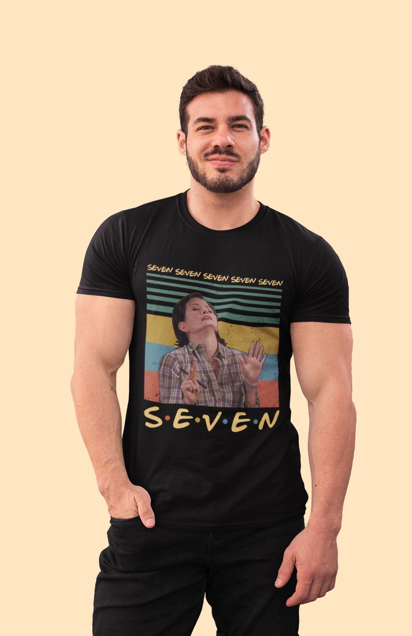 Friends TV Show Vintage T Shirt, Monica T Shirt, Seven Seven Seven Tshirt
