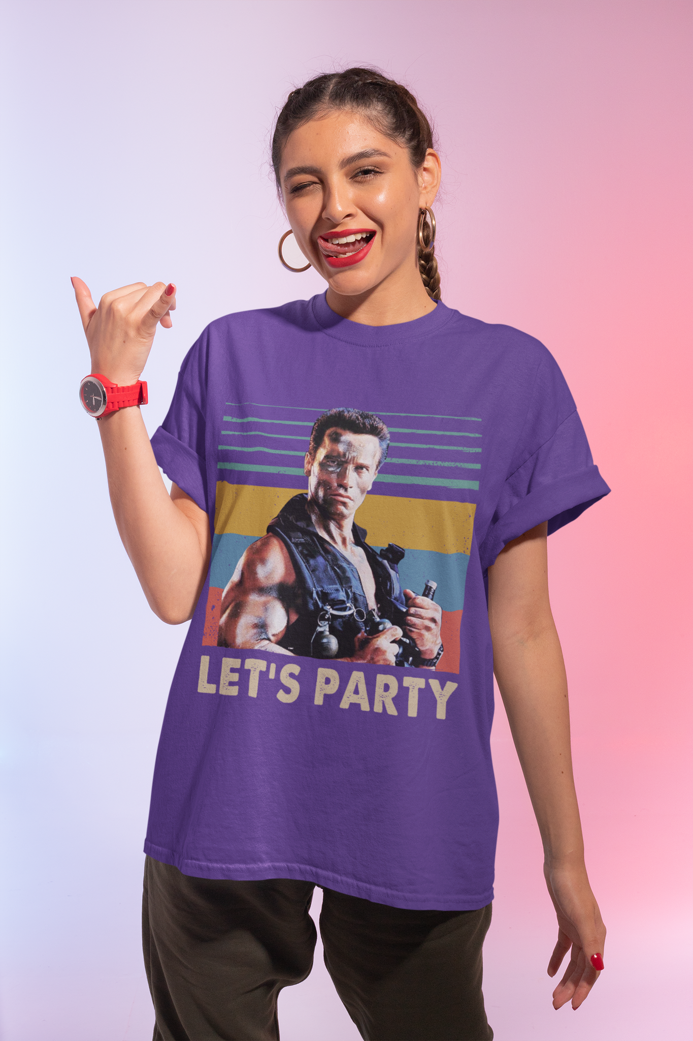 Commando Vintage T Shirt, Lets Party Tshirt, John Matrix T Shirt