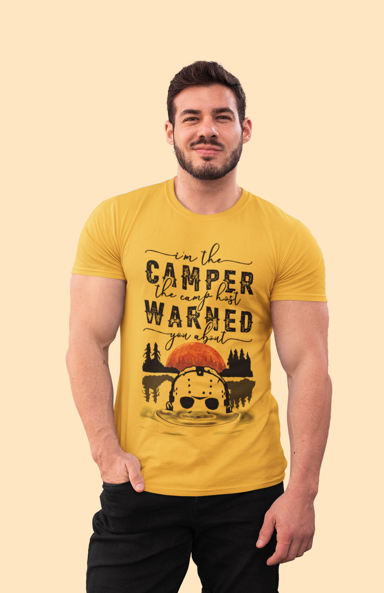 Friday 13th T Shirt, In The Camper The Camp Host Warned You About Tshirt, Jason Voorhees T Shirt, Halloween Gifts
