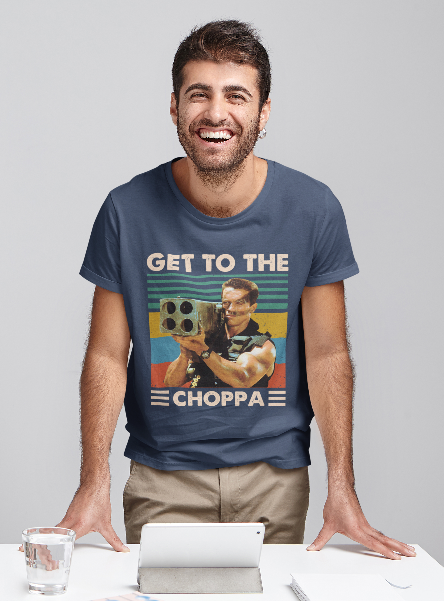 Commando Vintage T Shirt, Get To The Choppa Tshirt, John Matrix T Shirt
