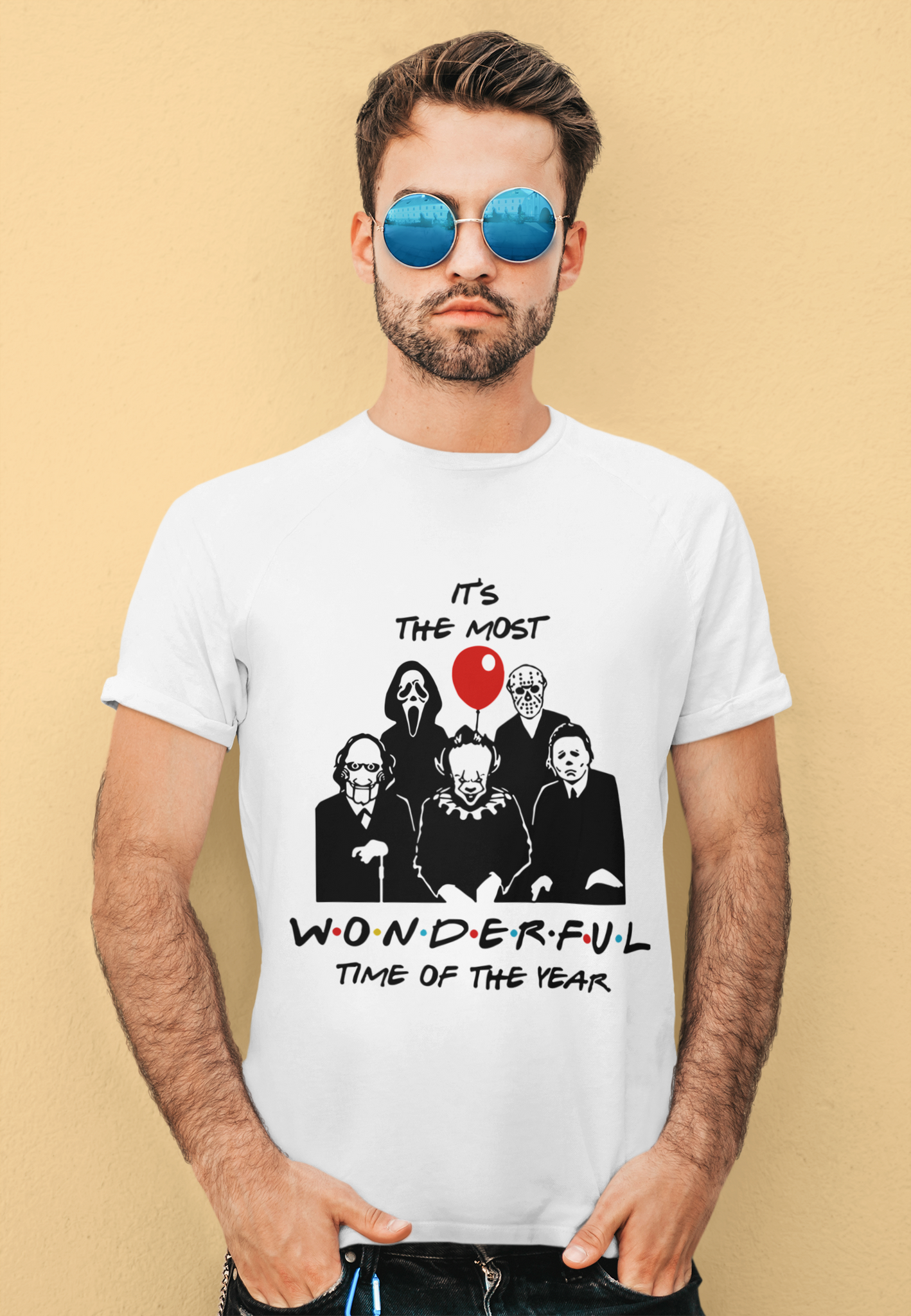 Horror Movie Characters Tshirt, Pennywise Jason Voorhees Shirt, Its The Most Wonderful Time Of The Year T Shirt, Halloween Gifts