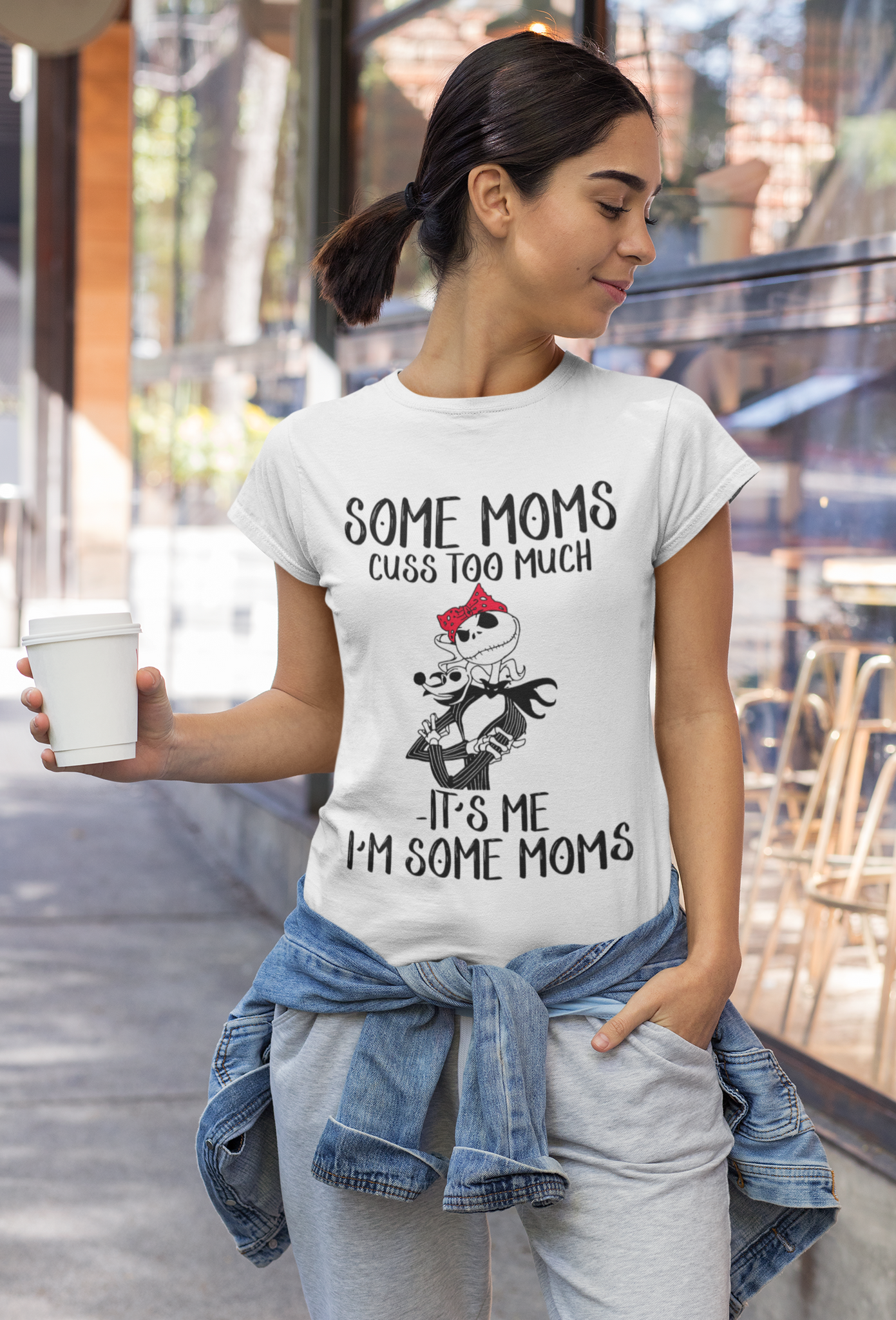 Nightmare Before Christmas T Shirt, Jack Skellington T Shirt, Some Moms Cuss Too Much Tshirt, Mothers Day Gifts