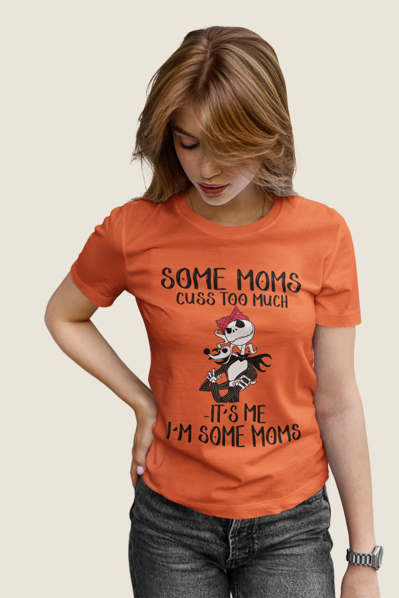 Nightmare Before Christmas T Shirt, Jack Skellington T Shirt, Some Moms Cuss Too Much Tshirt, Mothers Day Gifts