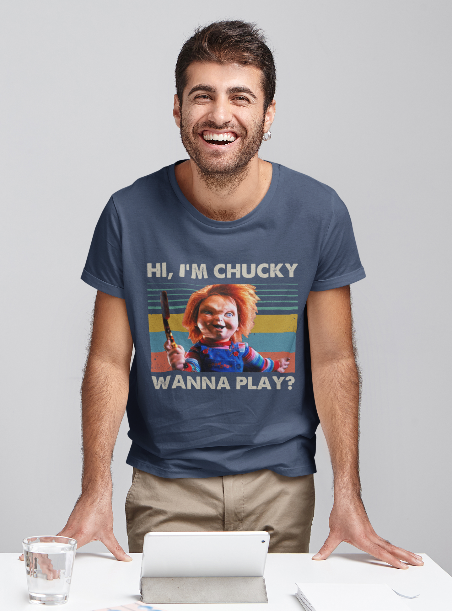 Chucky Vintage T Shirt, Hi Im Chucky Wanna Play T Shirt, Horror Character Shirt, Halloween Gifts