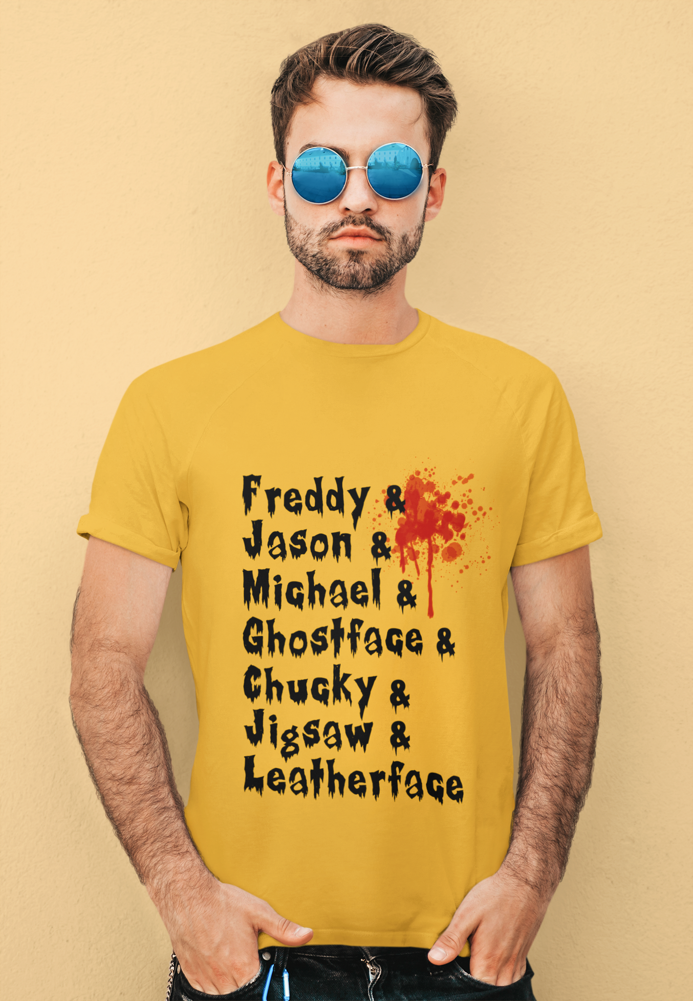 Horror Movie Characters T Shirt, Freddy Jason Michael Chucky Jigsaw Leatherface Tshirt, Halloween Gifts