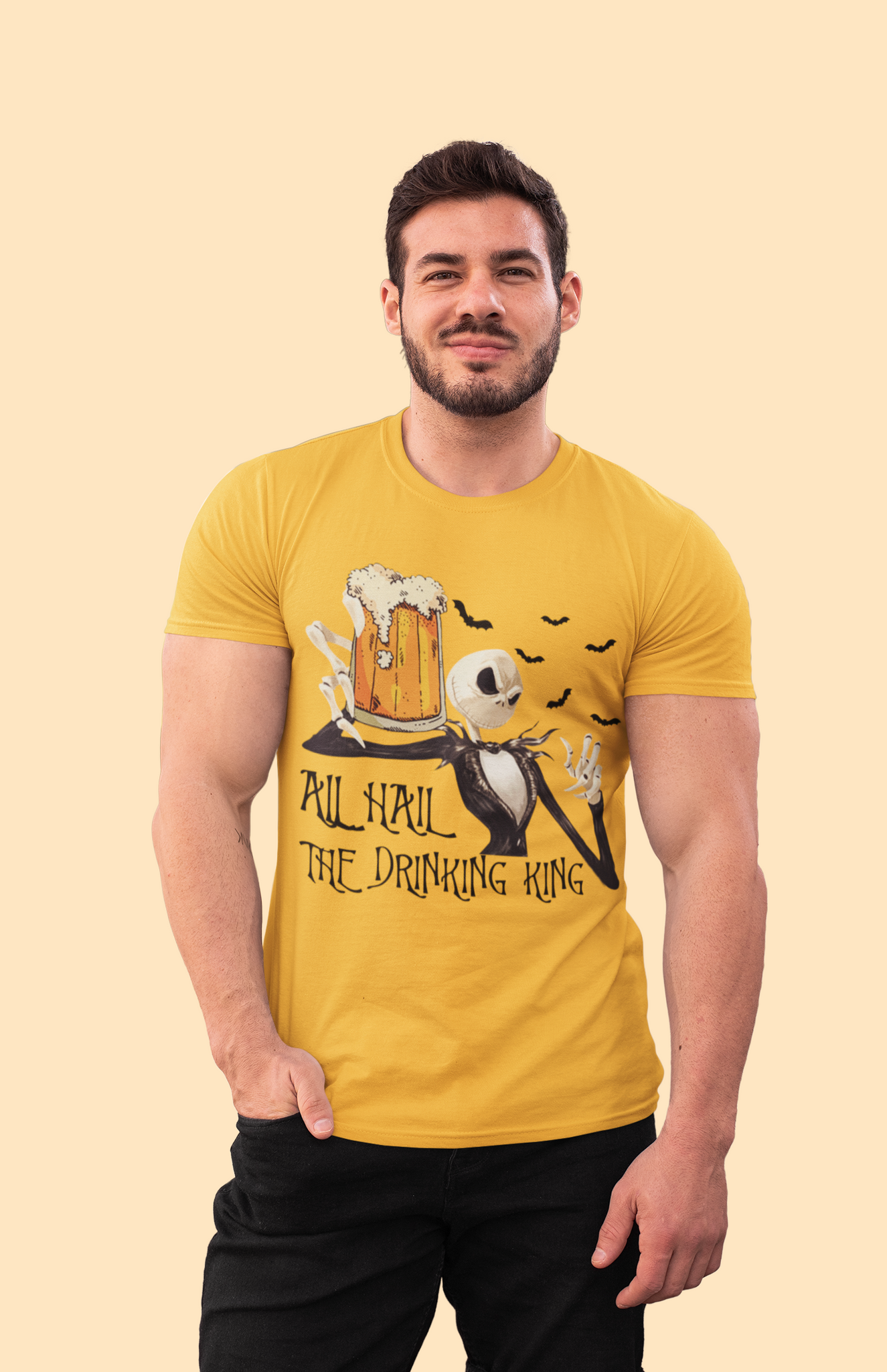 Nightmare Before Christmas T Shirt, All Hail The Drinking King Tshirt, Jack Skellington T Shirt, Halloween Gifts