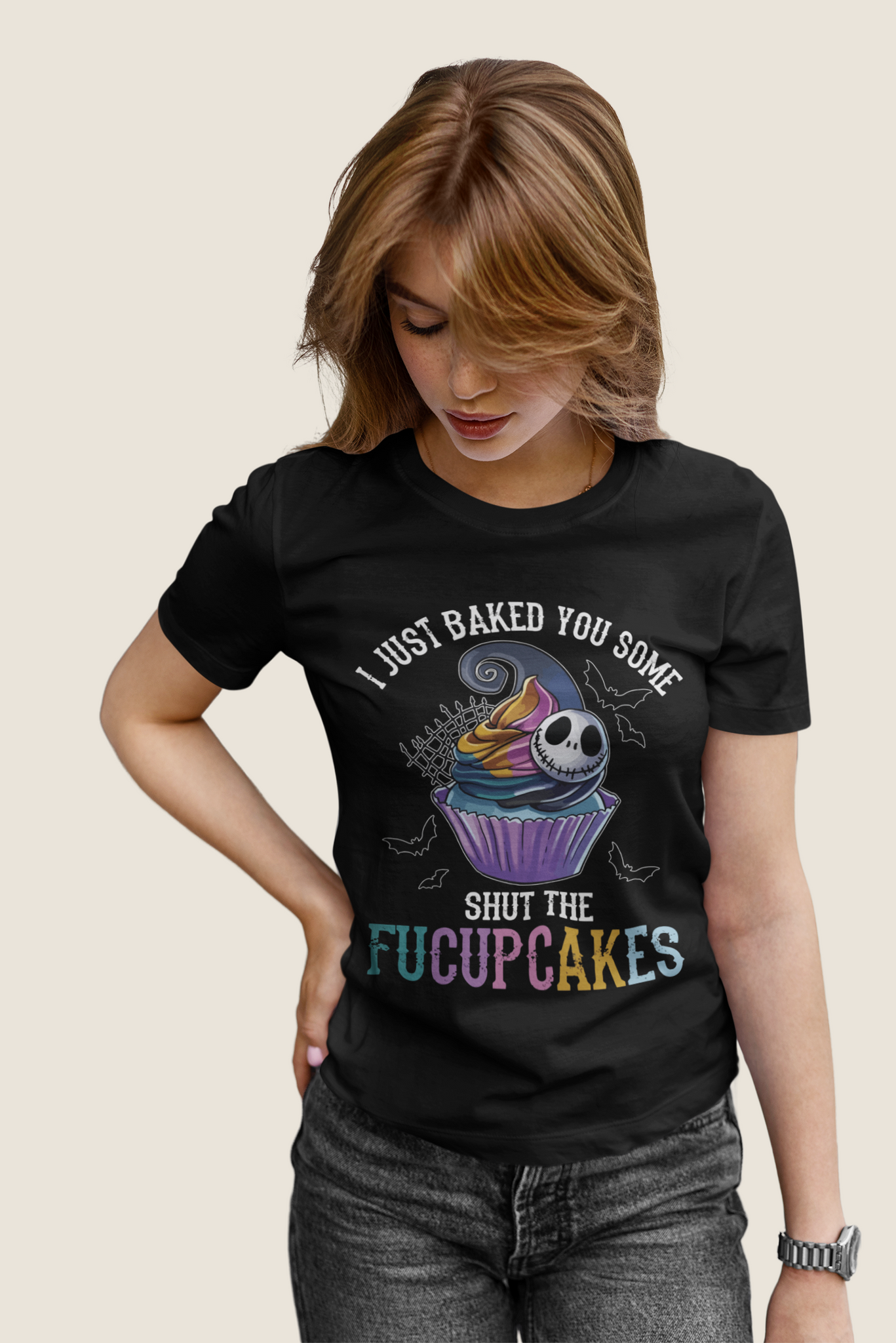 Nightmare Before Christmas T Shirt, Jack Skellington T Shirt, I Just Baked You Some Fucupcakes Tshirt, Halloween Gifts