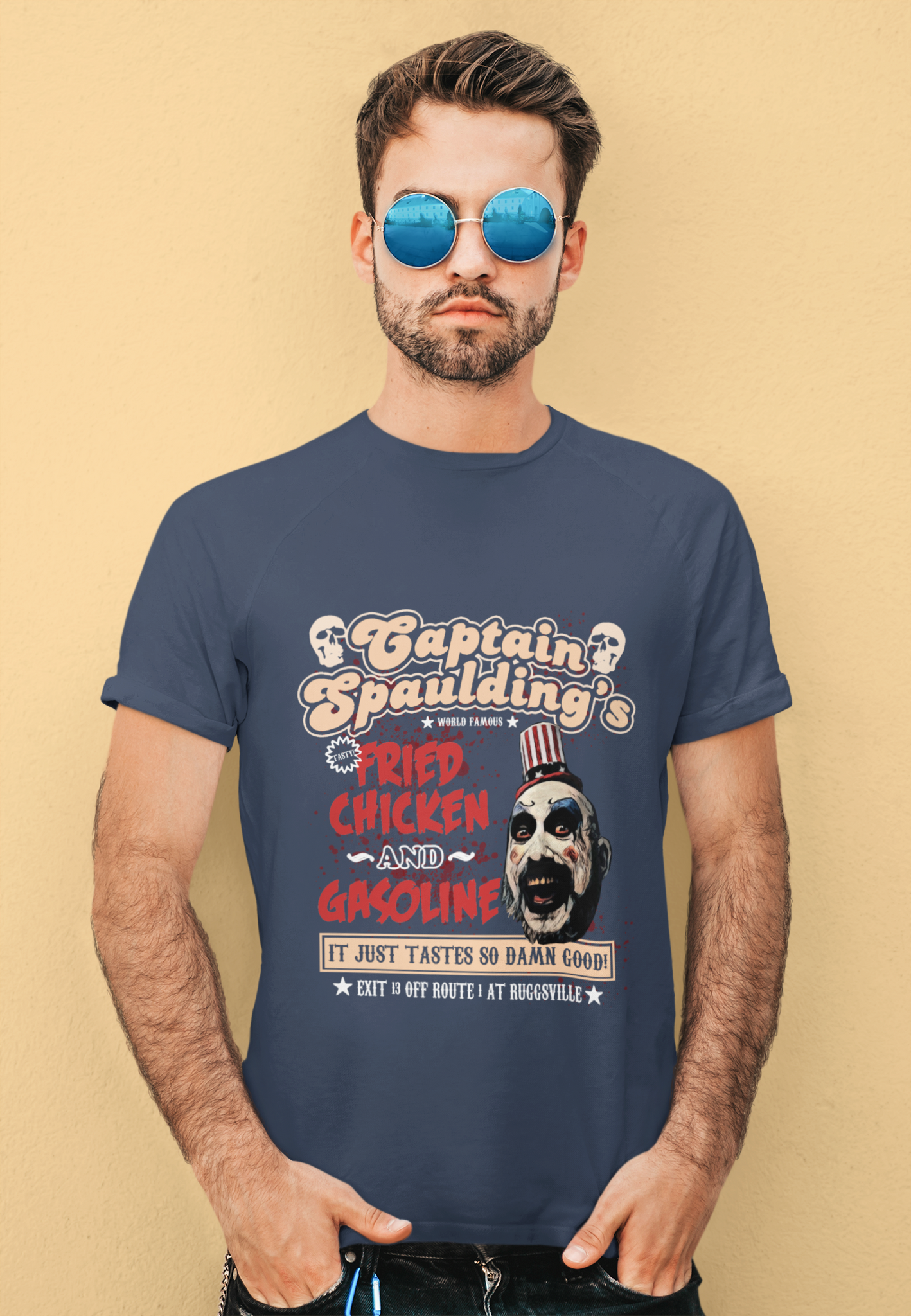 House Of 1000 Corpses T Shirt, Captain Spaulding Tshirt, Fried Chicken And Gasoline Shirt, Halloween Gifts