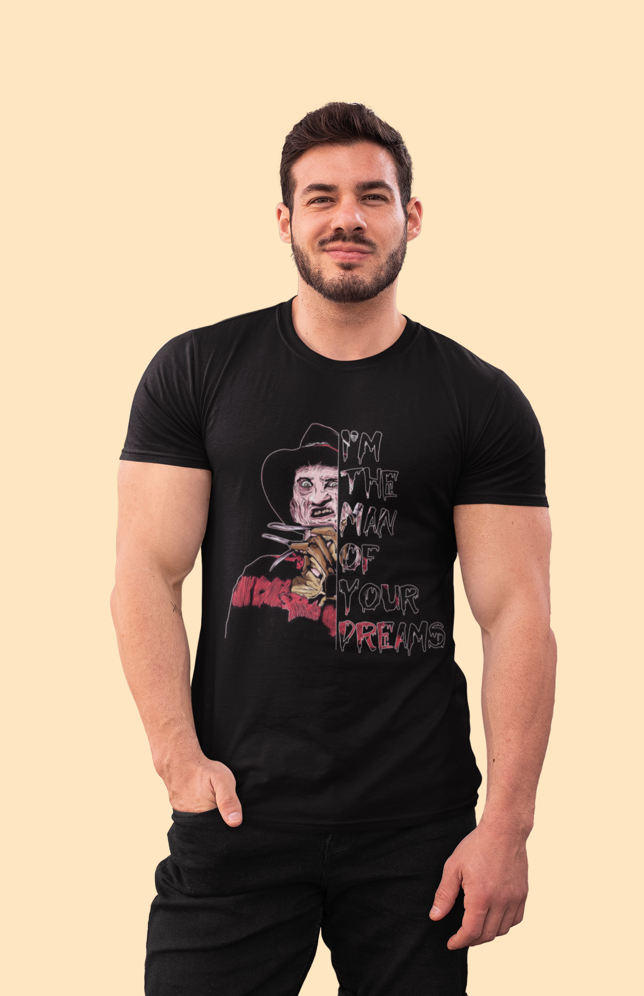 Nightmare On Elm Street T Shirt, Freddy Krueger T Shirt, Im The Man Of Your Dreams Tshirts, Halloween Gifts