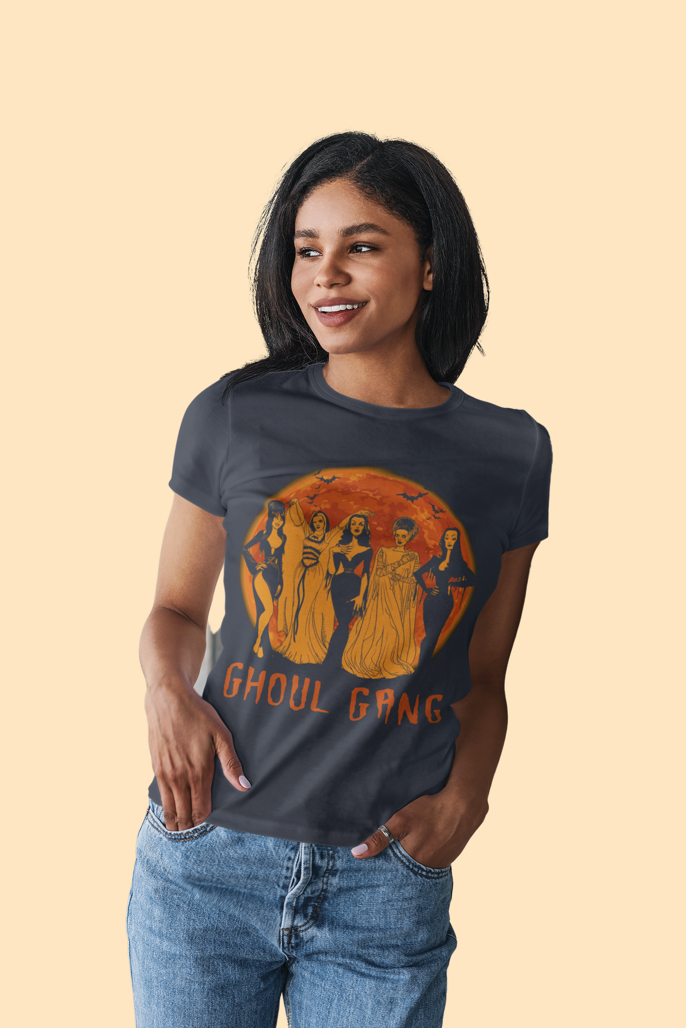 Addams Family T Shirt, Halloween Ghoul Gang Sunset T Shirt, Halloween Gift