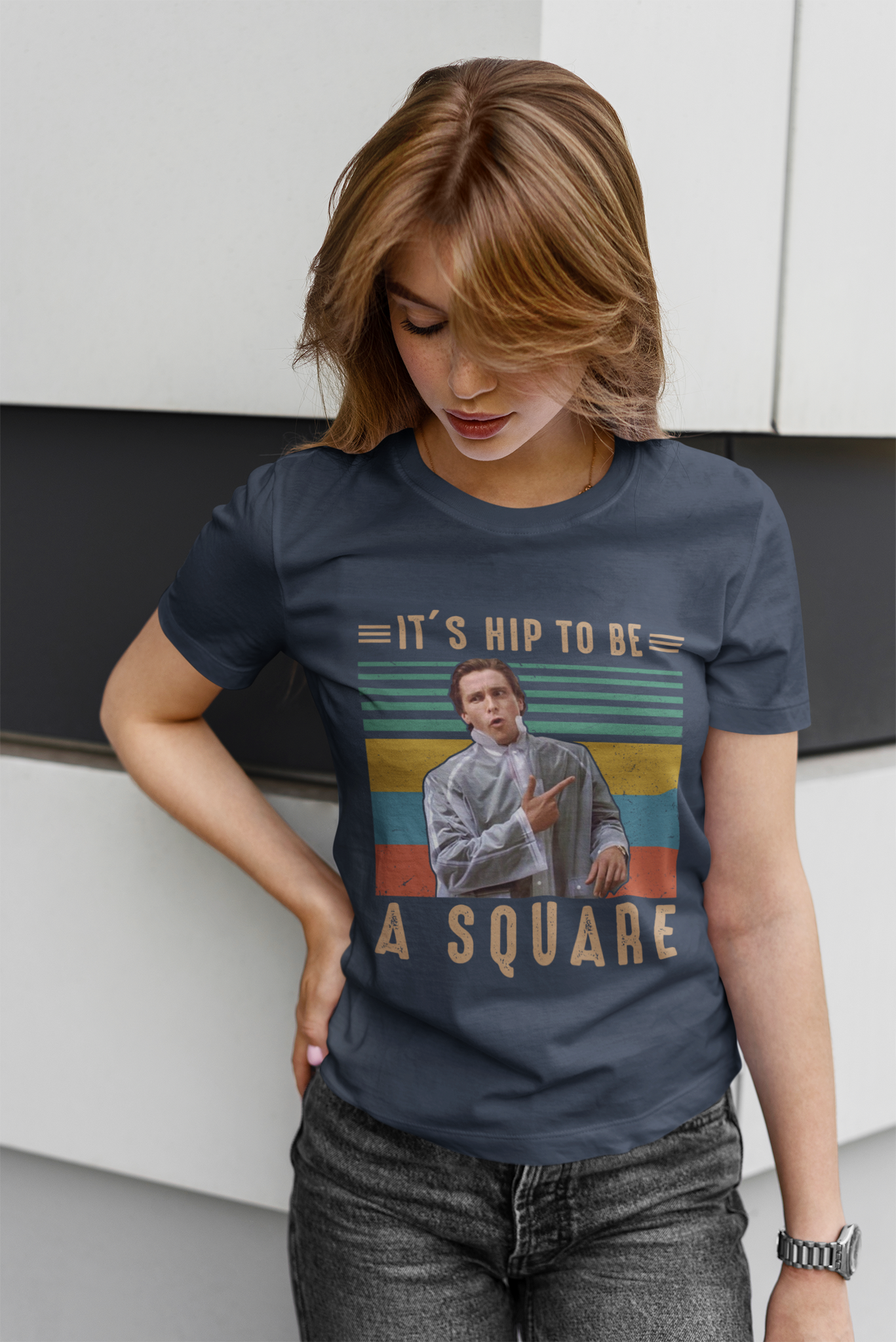 American Psycho Vintage Shirt, Patrick Bateman Tshirt, Its Hip To Be A Square Tshirt