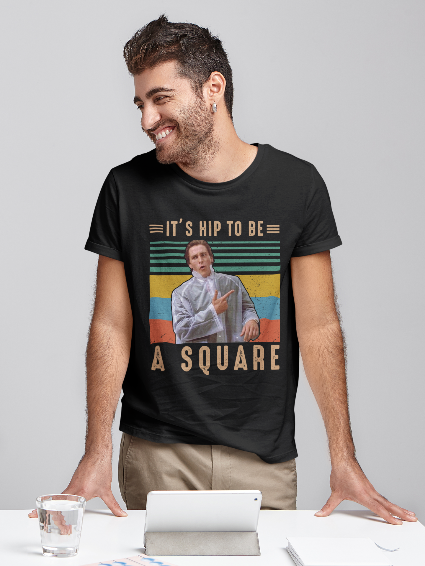 American Psycho Vintage Shirt, Patrick Bateman Tshirt, Its Hip To Be A Square Tshirt