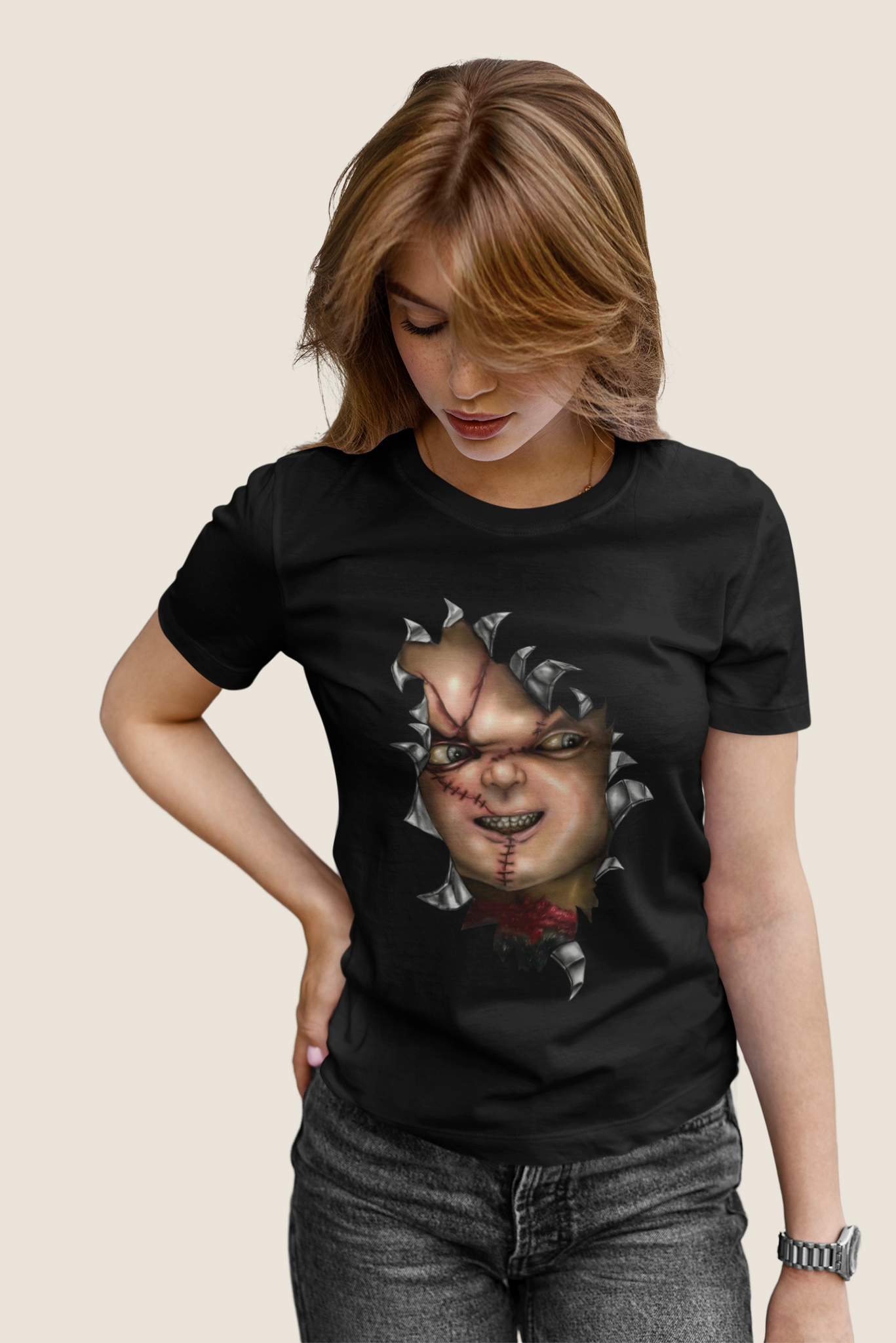 Chucky T Shirt, Horror Character Tshirt, Halloween Scary T Shirt, Halloween Gifts